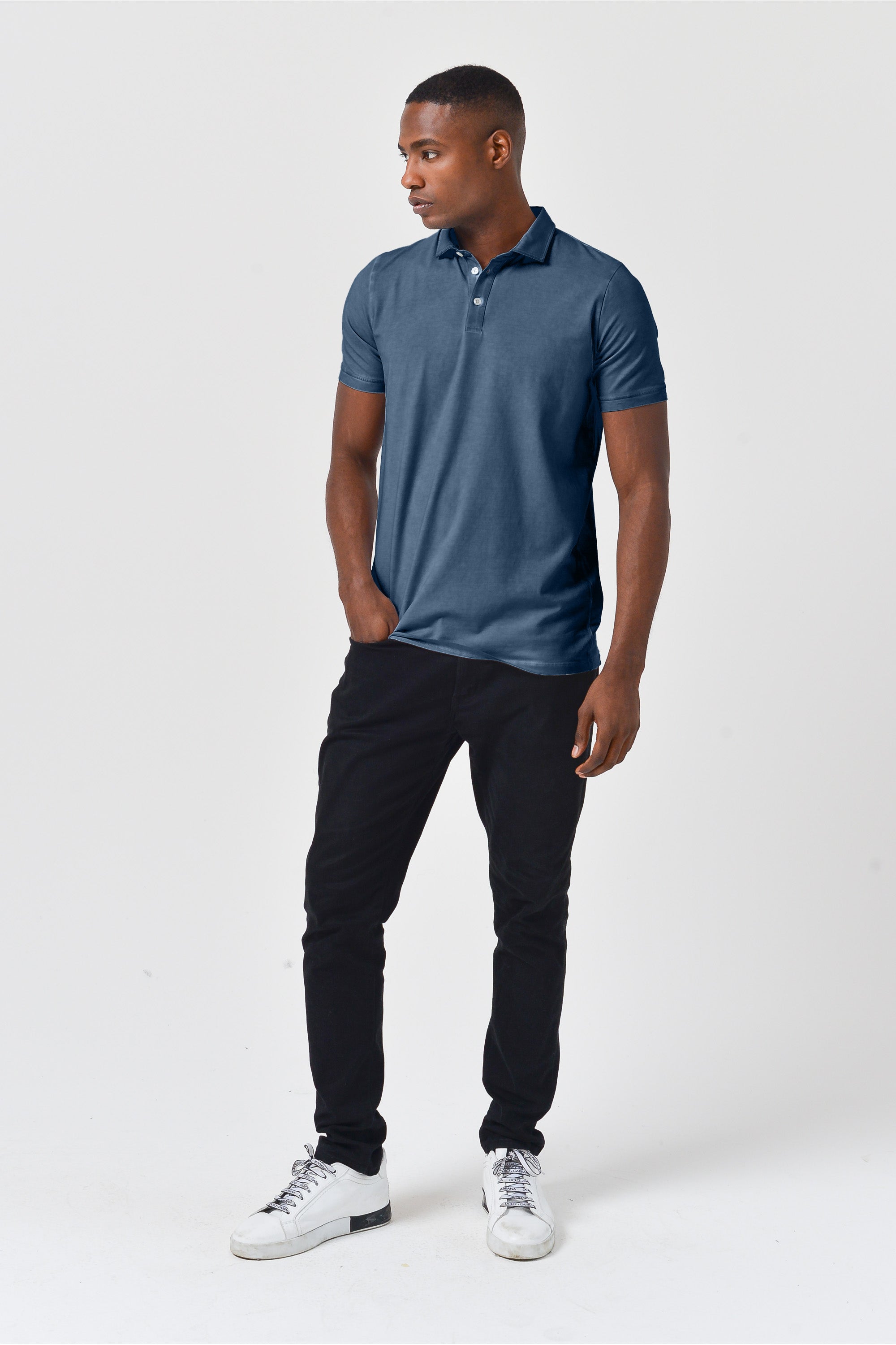 Performance Polo in Jeans