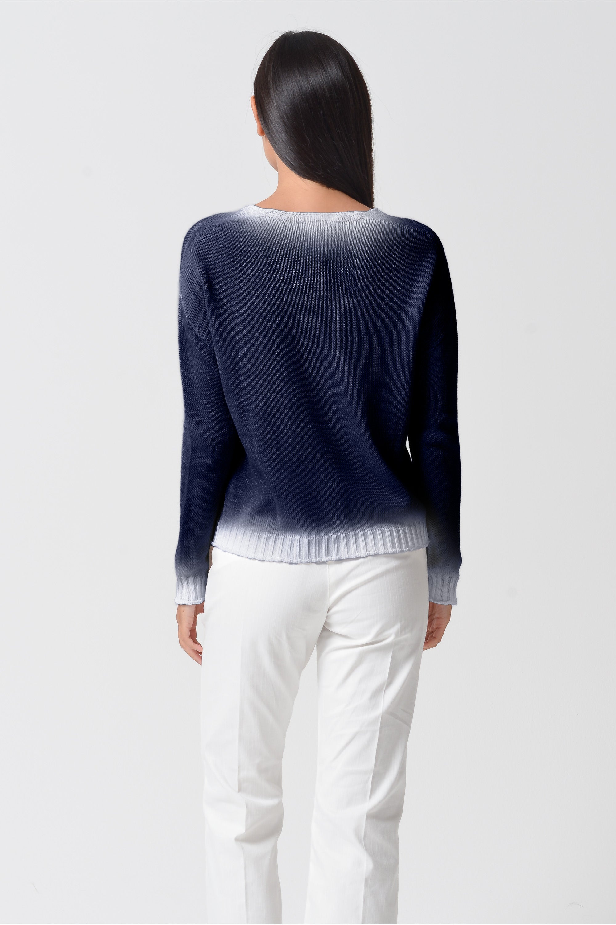 Spray Art Cogo V Knit in Navy