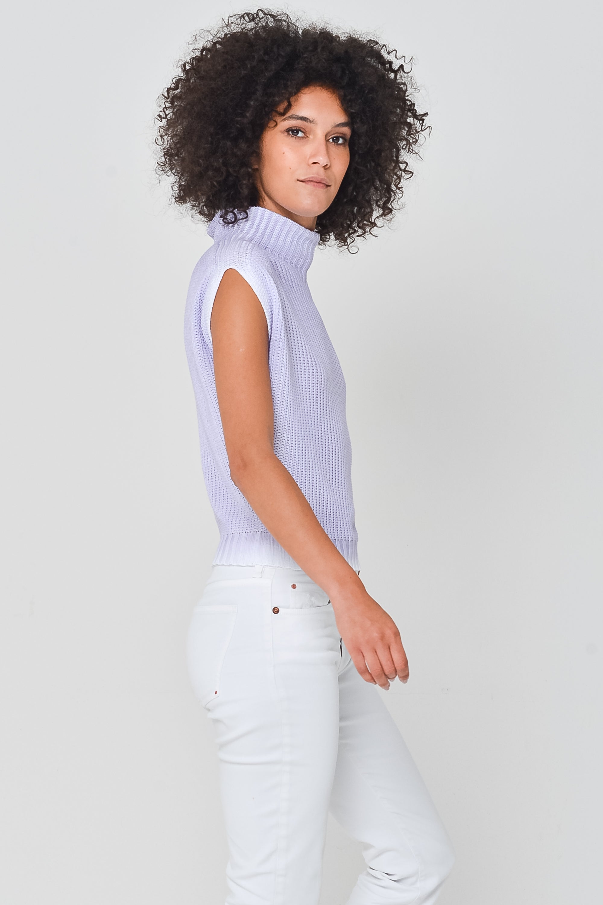 Spray Art Ribbed Mini Knit in Mauve