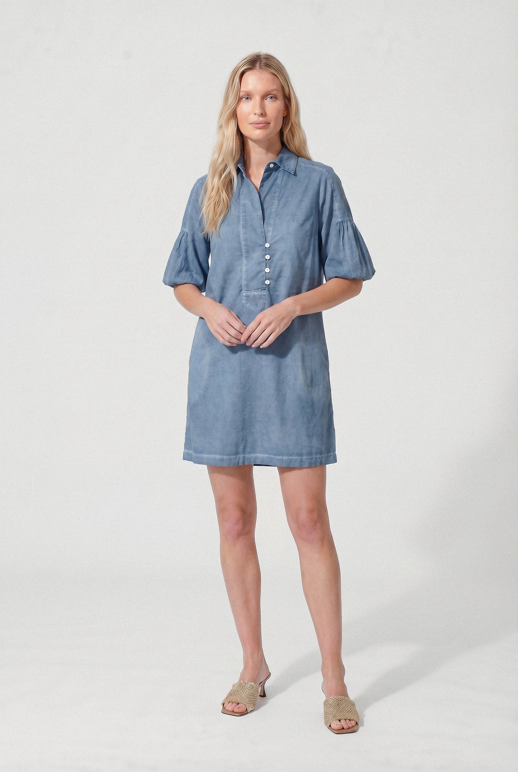 Day Off Shirtdress in Poplin - Jeans