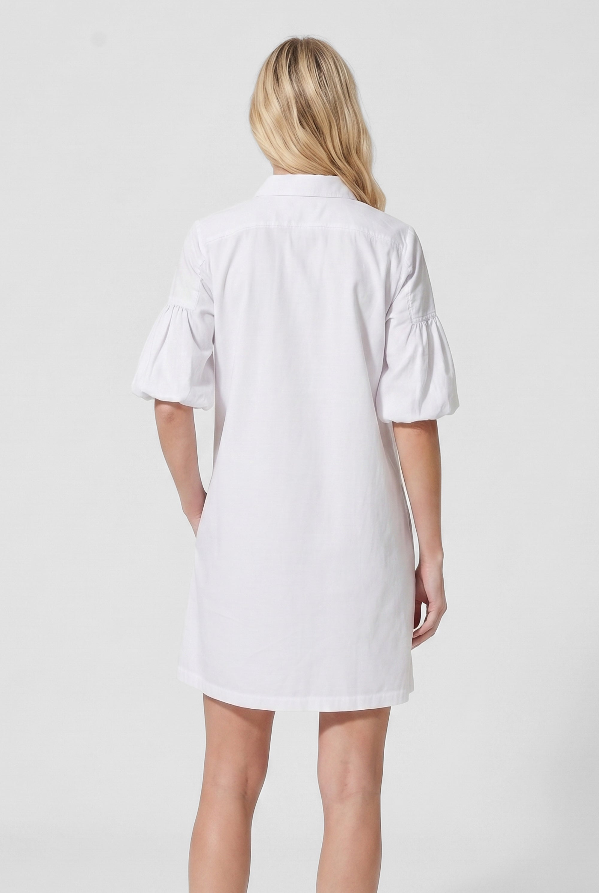 Day Off Shirtdress in Poplin - White
