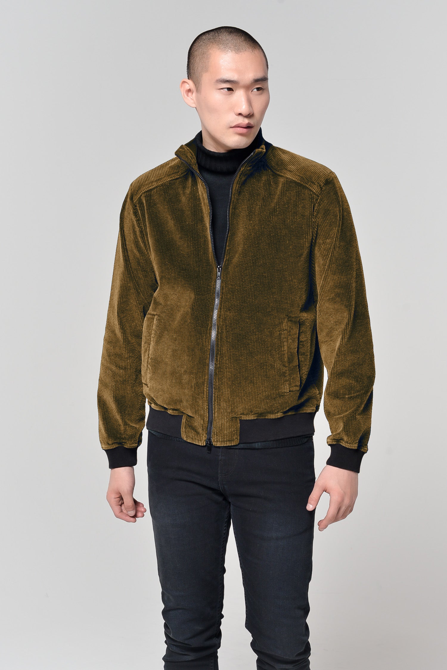 Hyton - Corduroy Bomber Jacket - Rust