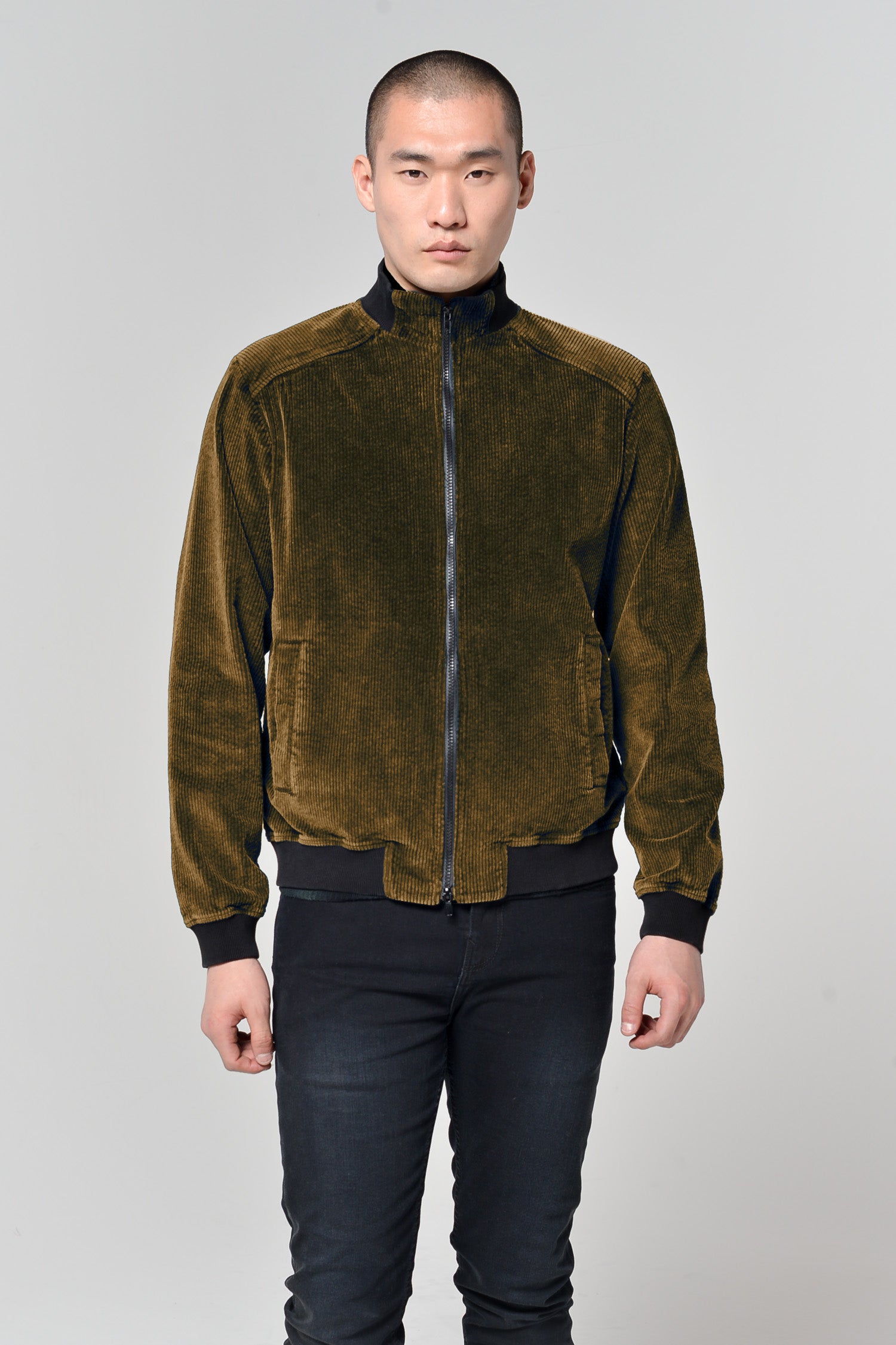 Hyton - Corduroy Bomber Jacket - Rust