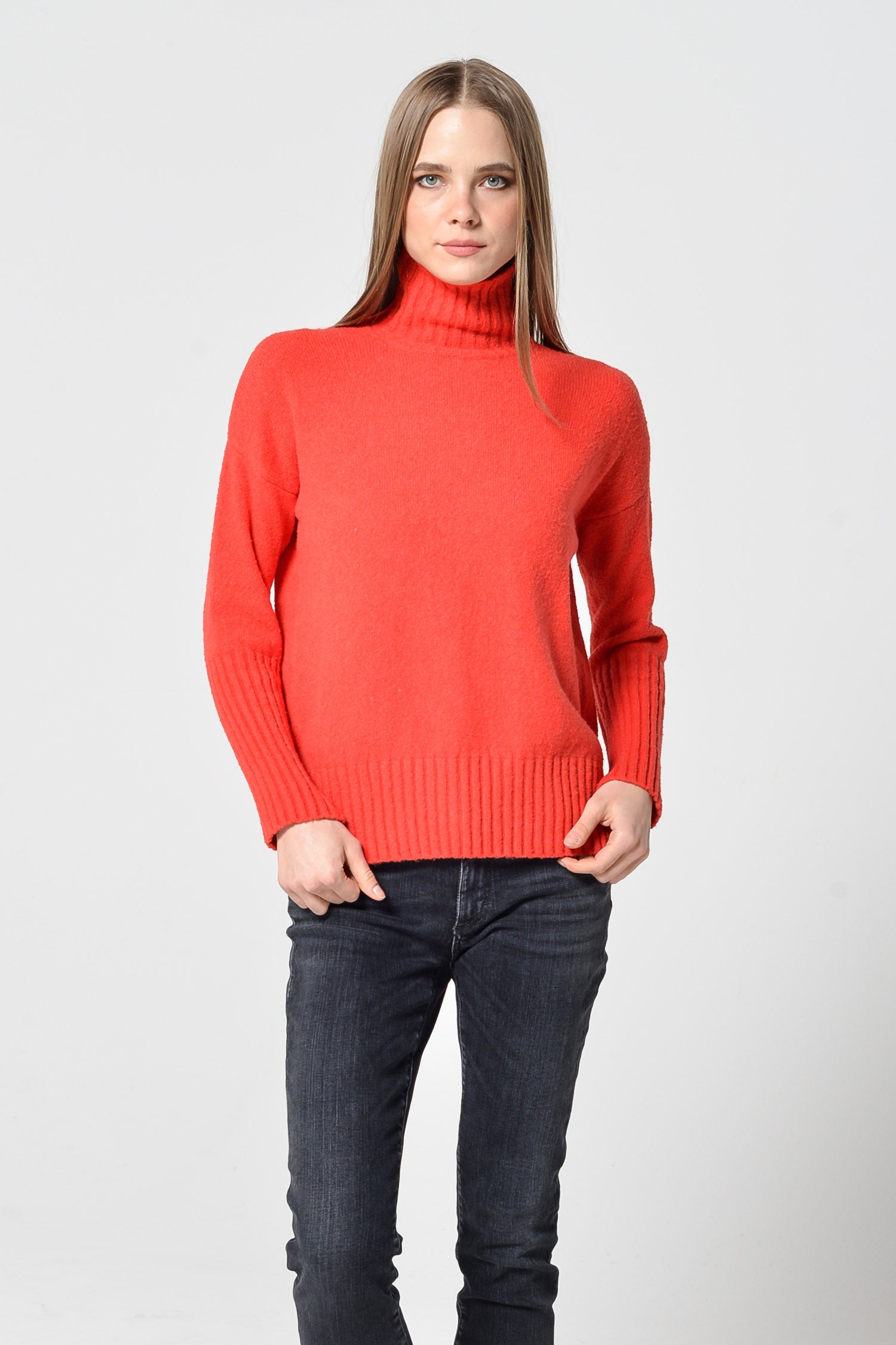 Carse Chunky Turtleneck Sweater - Fire
