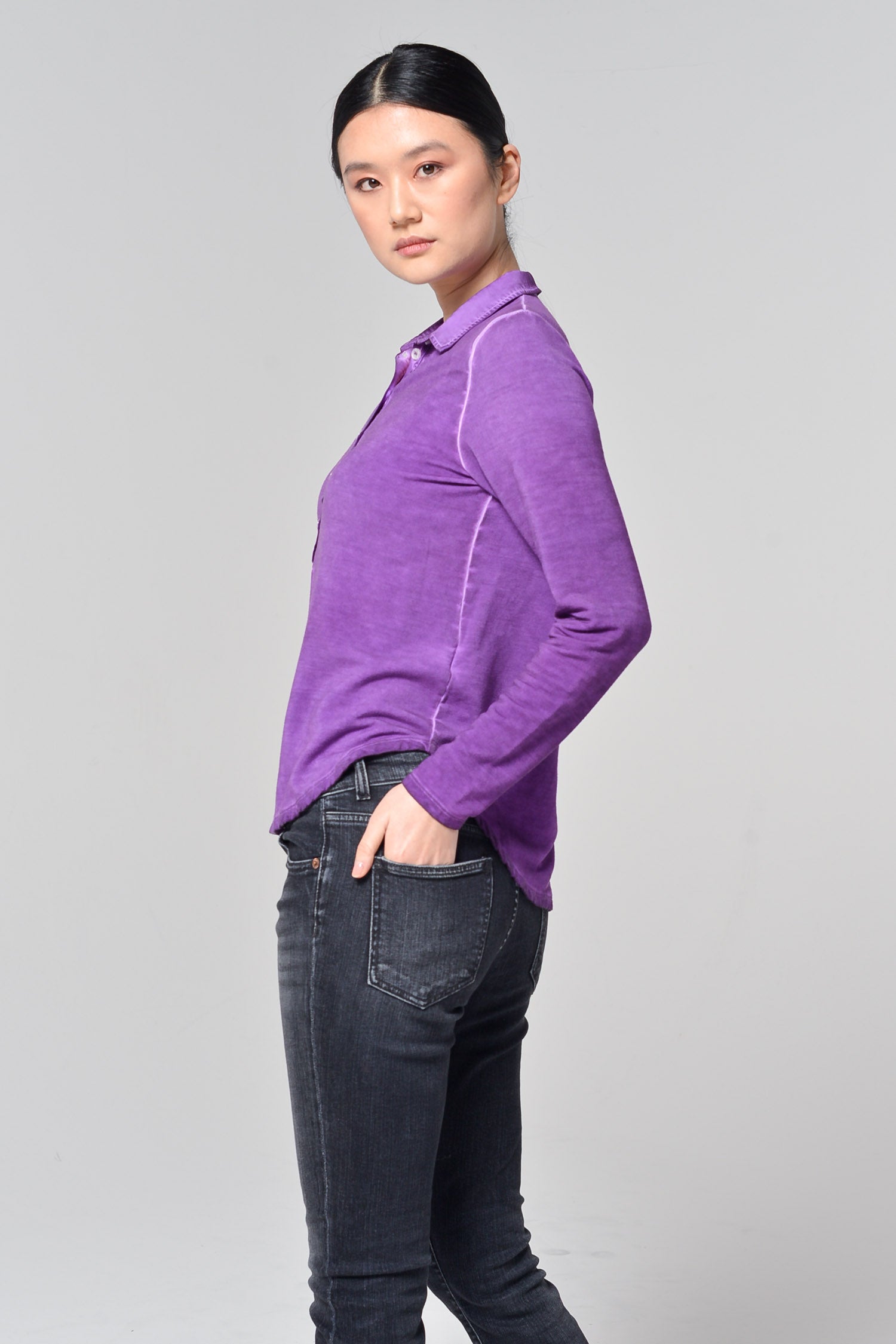 Craig Long Sleeve Polo - Berry