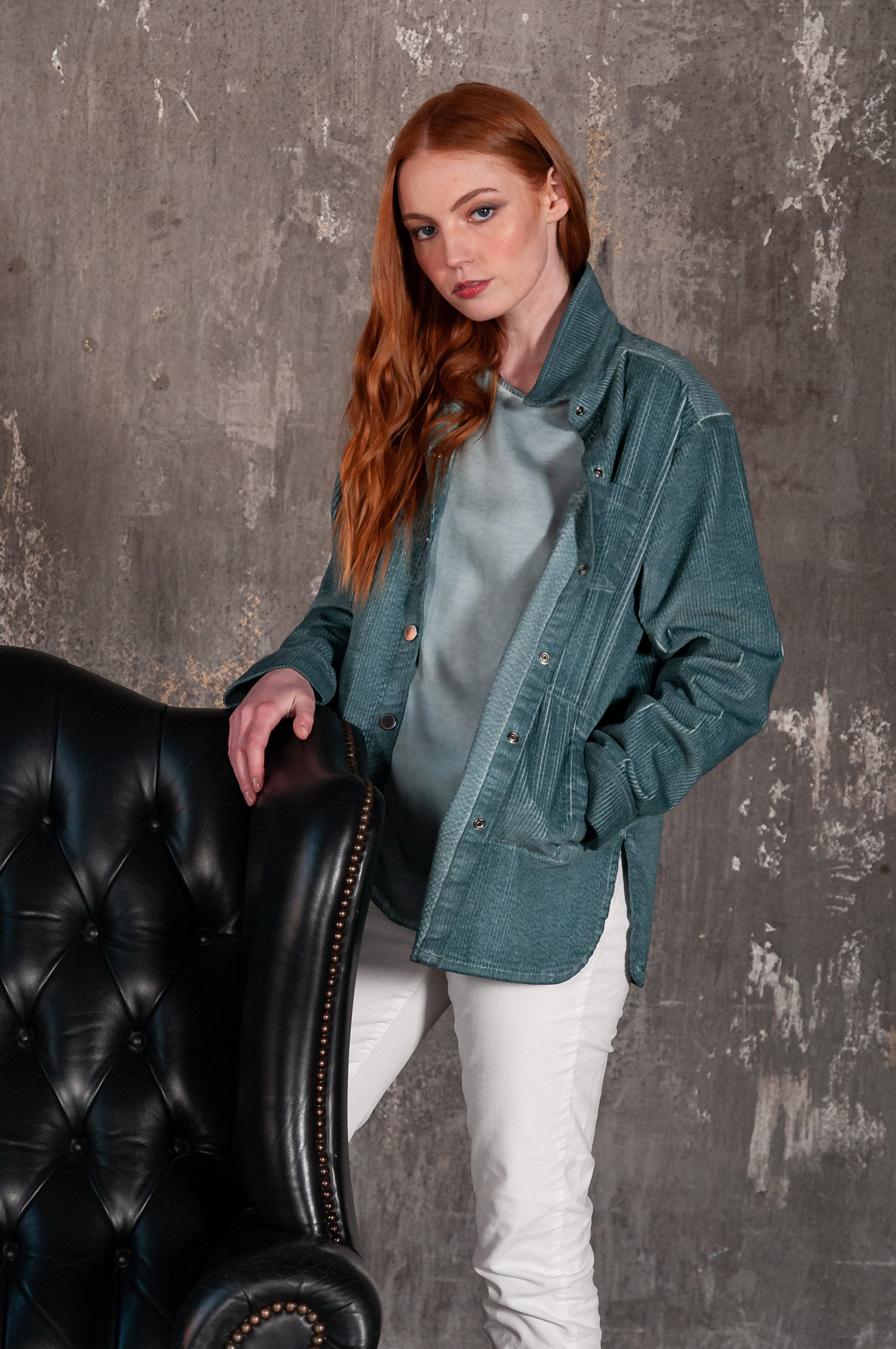 Dunian Corduroy Tracker Jacket - Shark