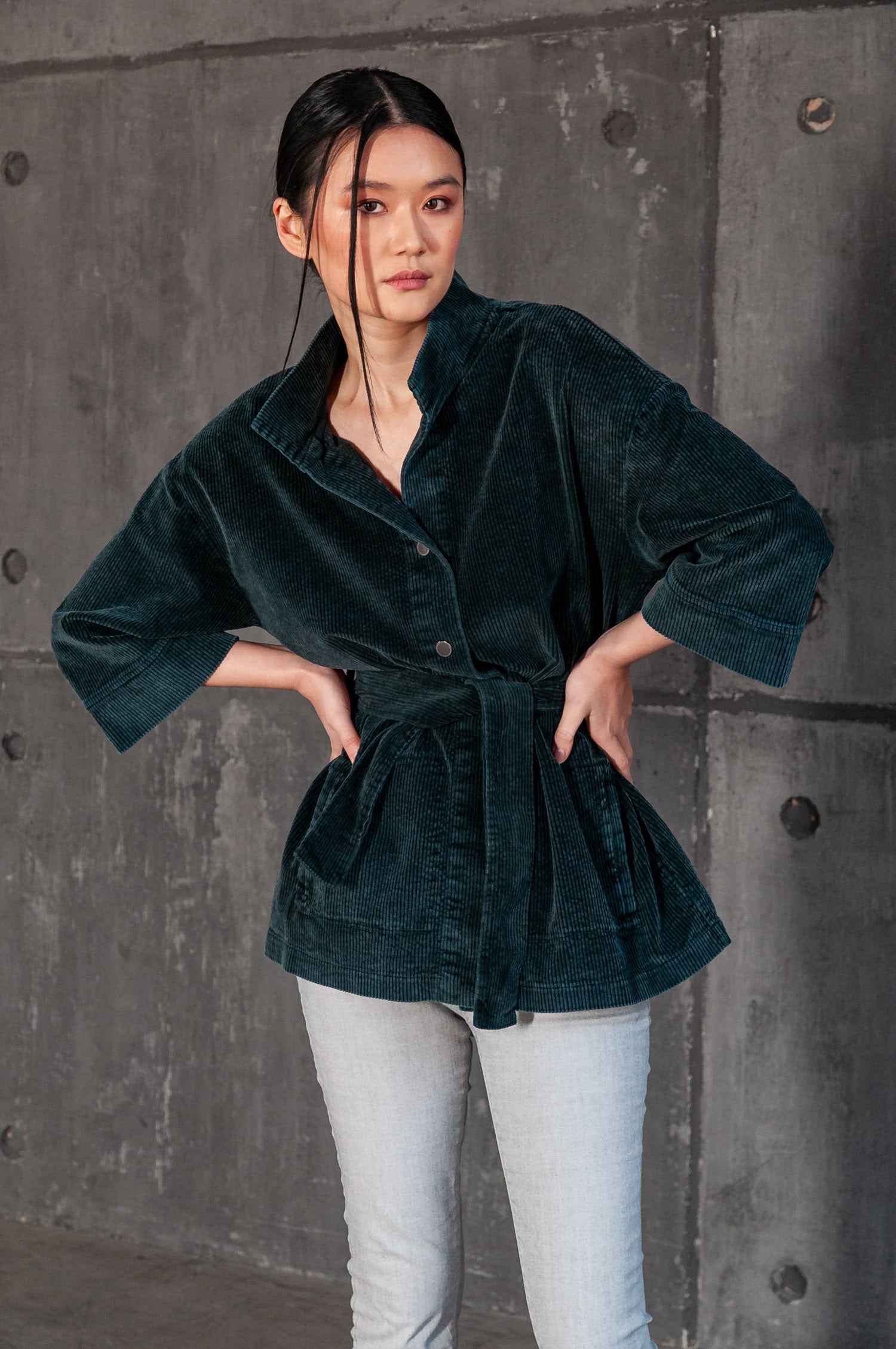 Daviot Corduroy Dust Coat - Fjord