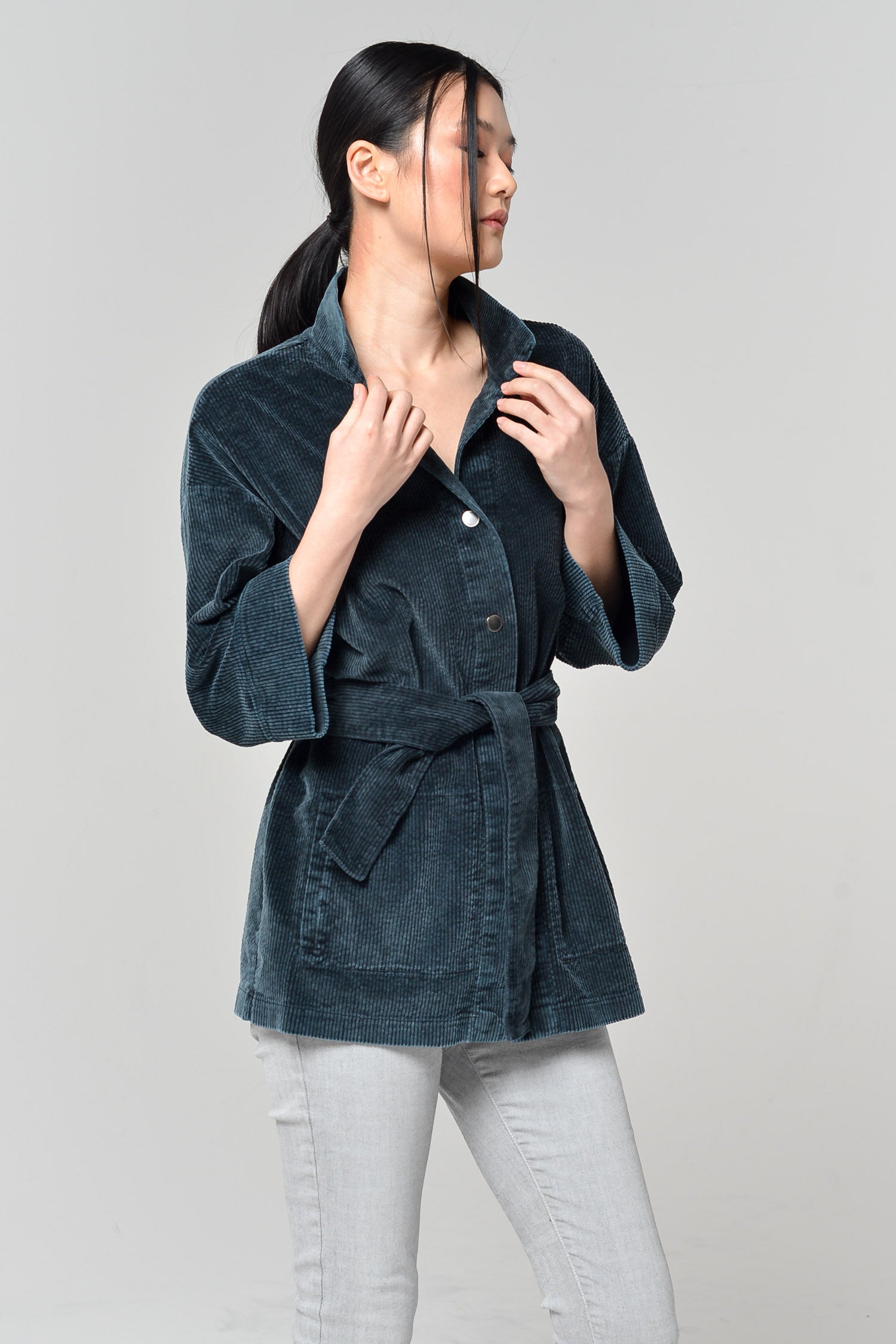 Daviot Corduroy Dust Coat - Fjord