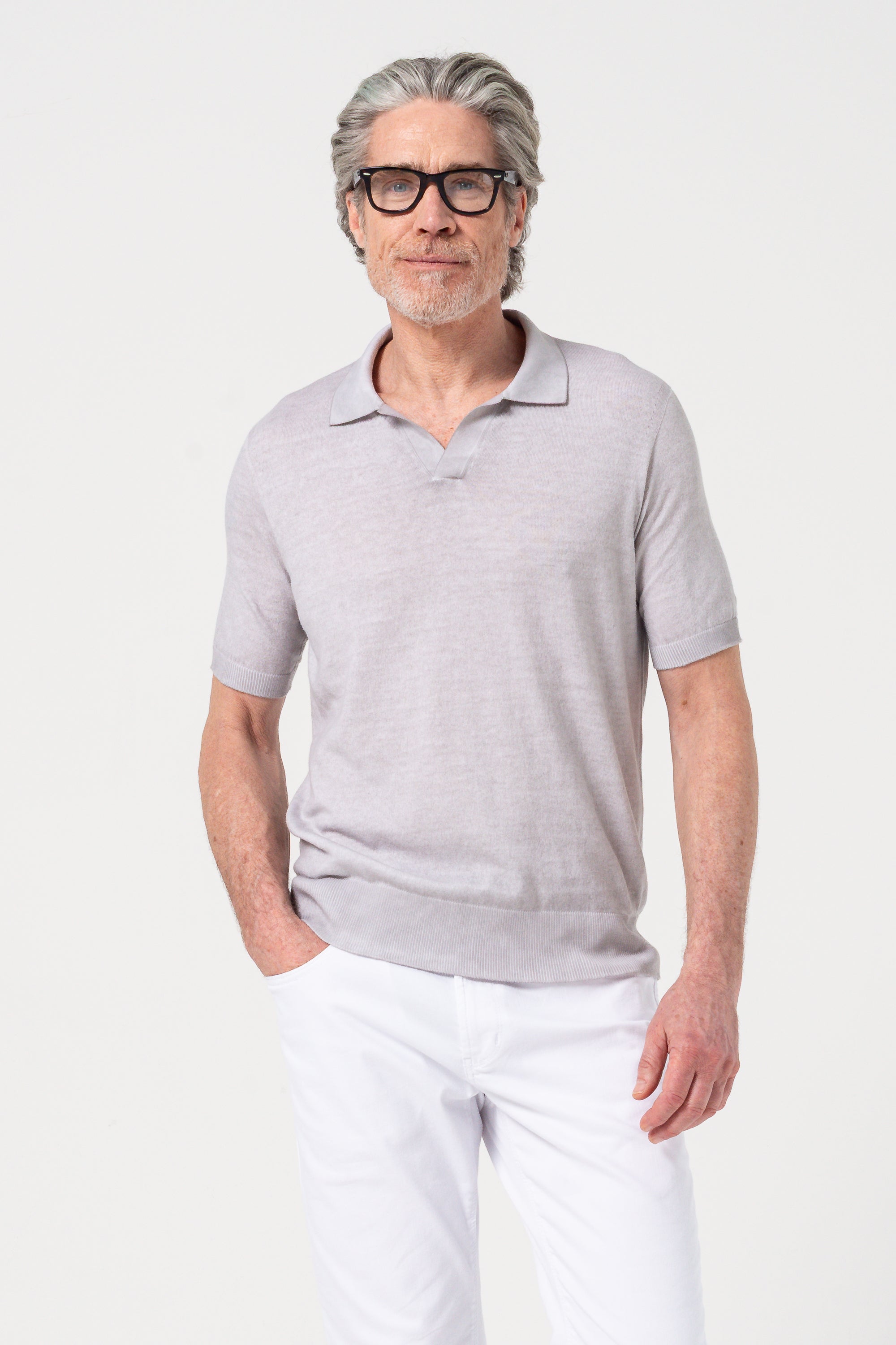 Nico Knit Polo - Platino