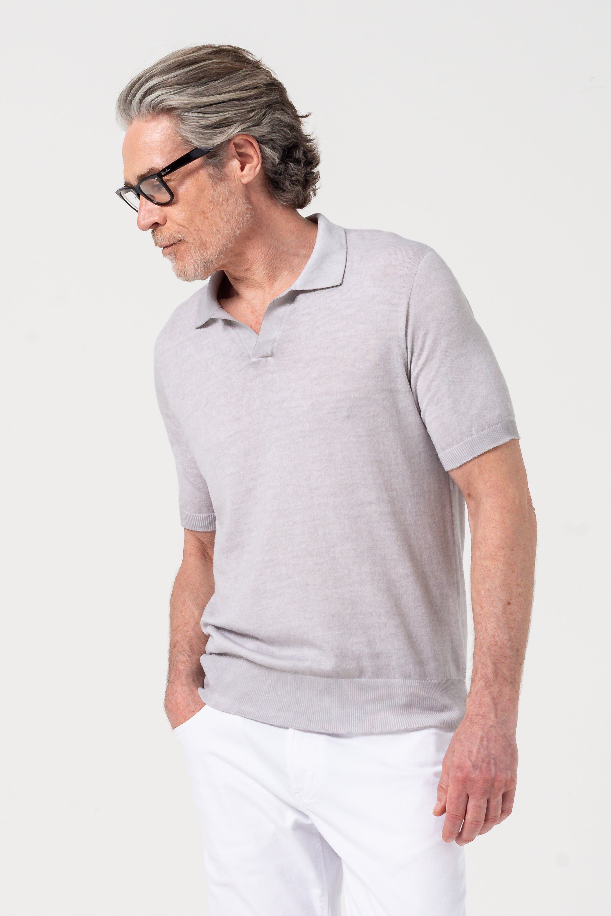 Nico Knit Polo - Platino