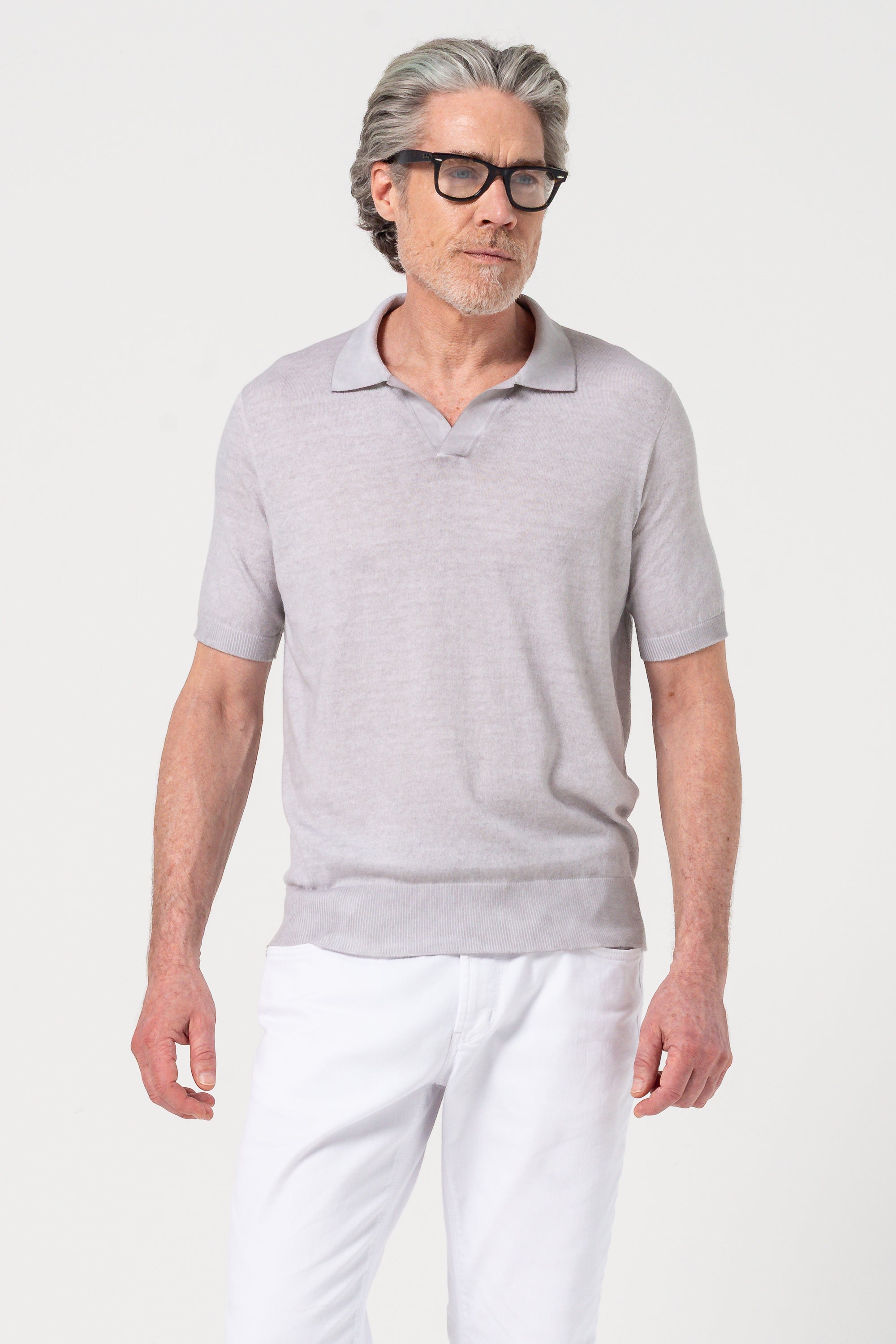Nico Knit Polo - Platino