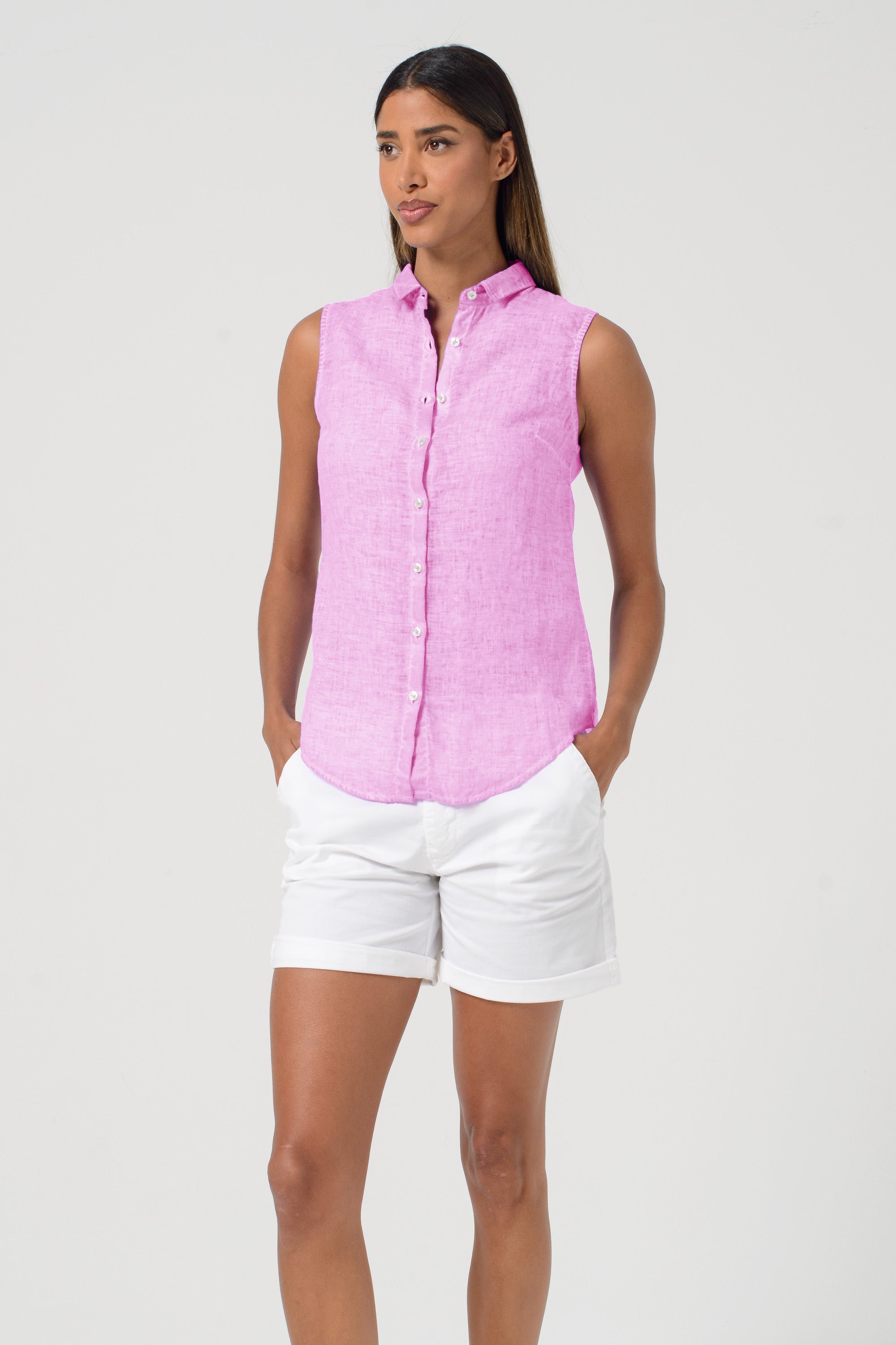 Camy Linen Blouse - Candy