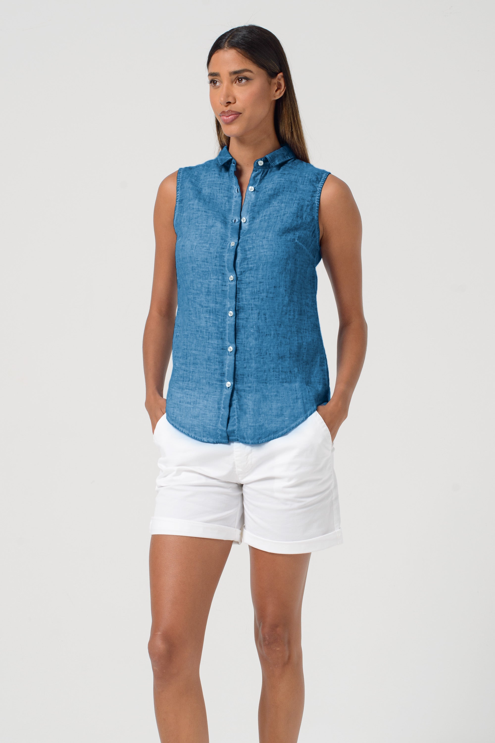 Camy Linen Blouse - Profondo