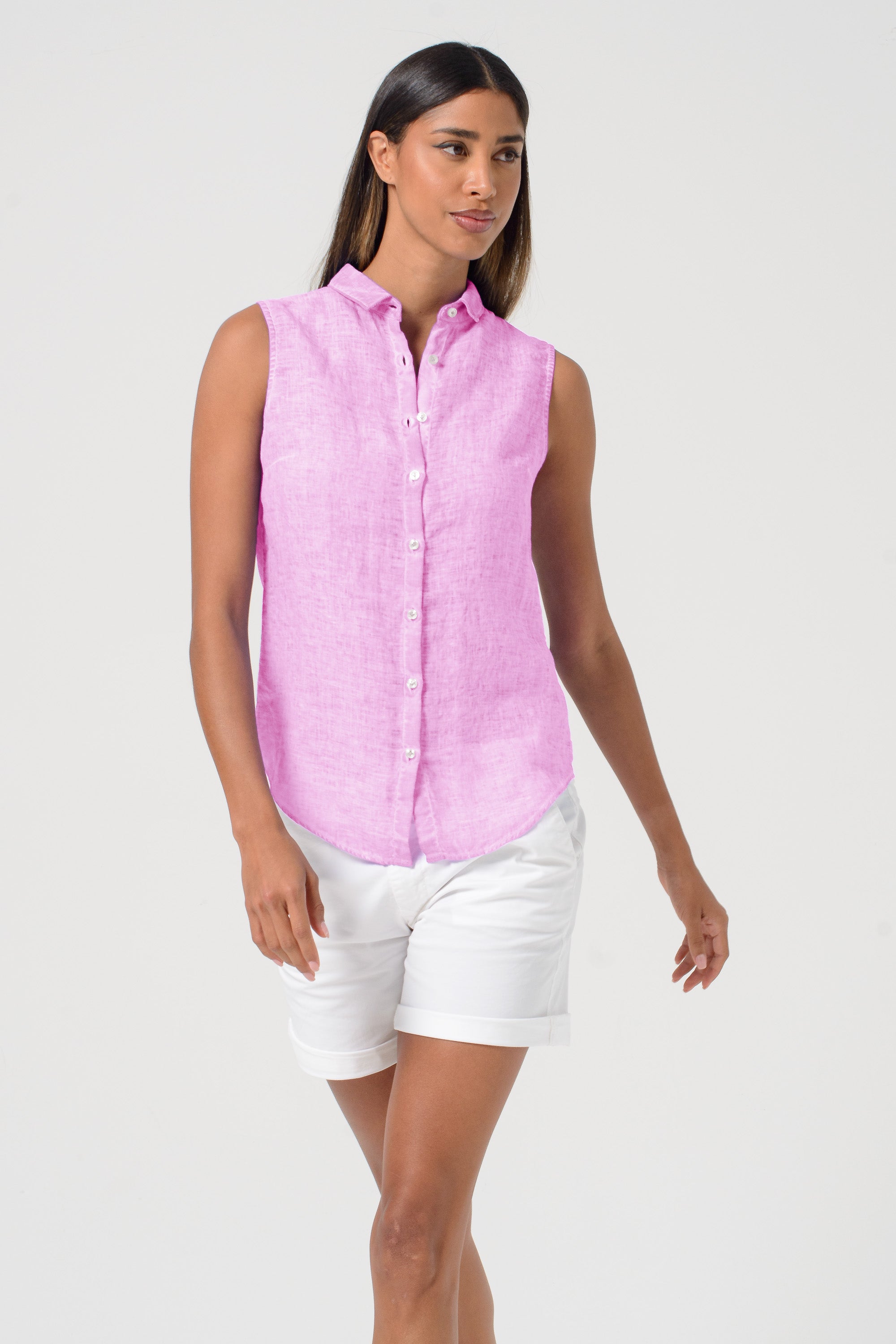 Camy Linen Blouse - Candy
