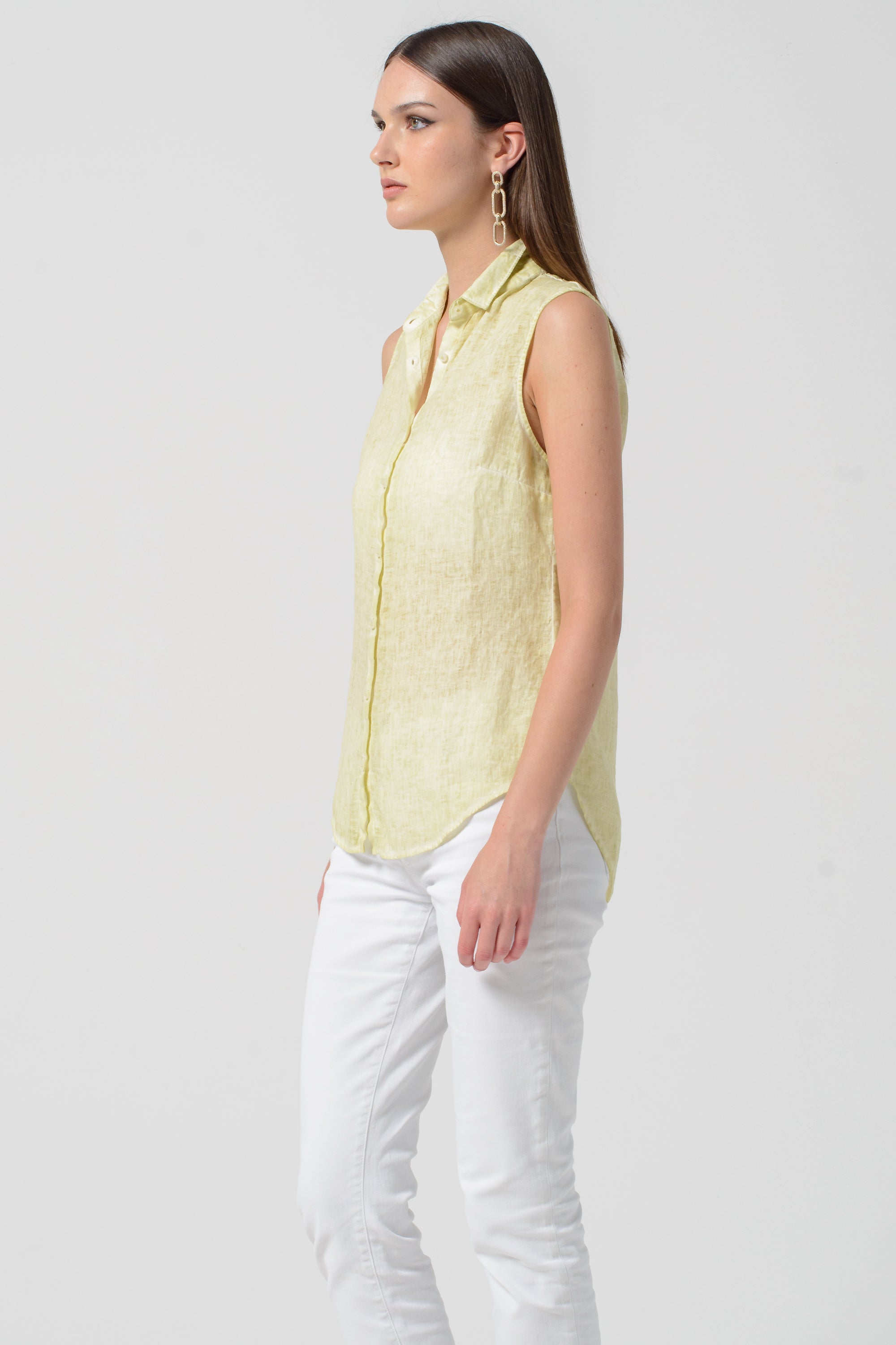 Camy Linen Blouse - Pera