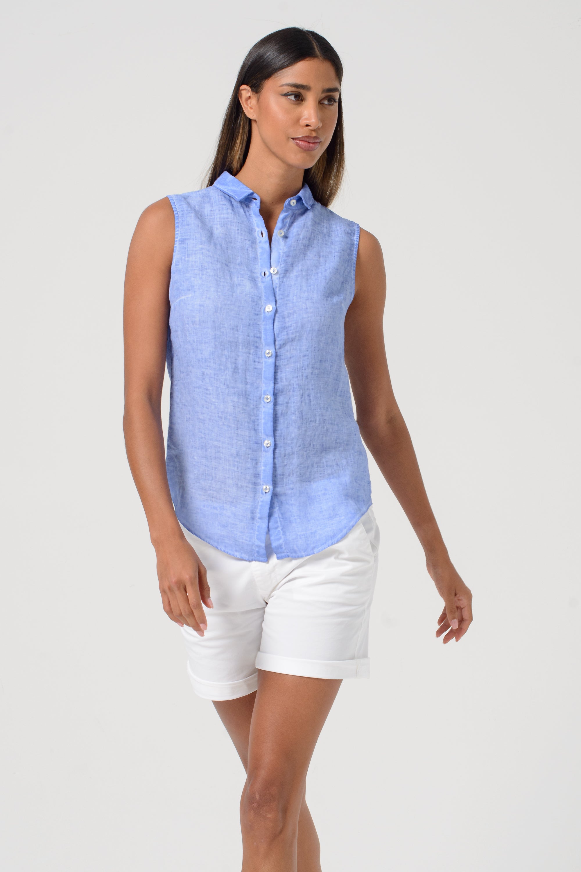 Camy Linen Blouse - Bay