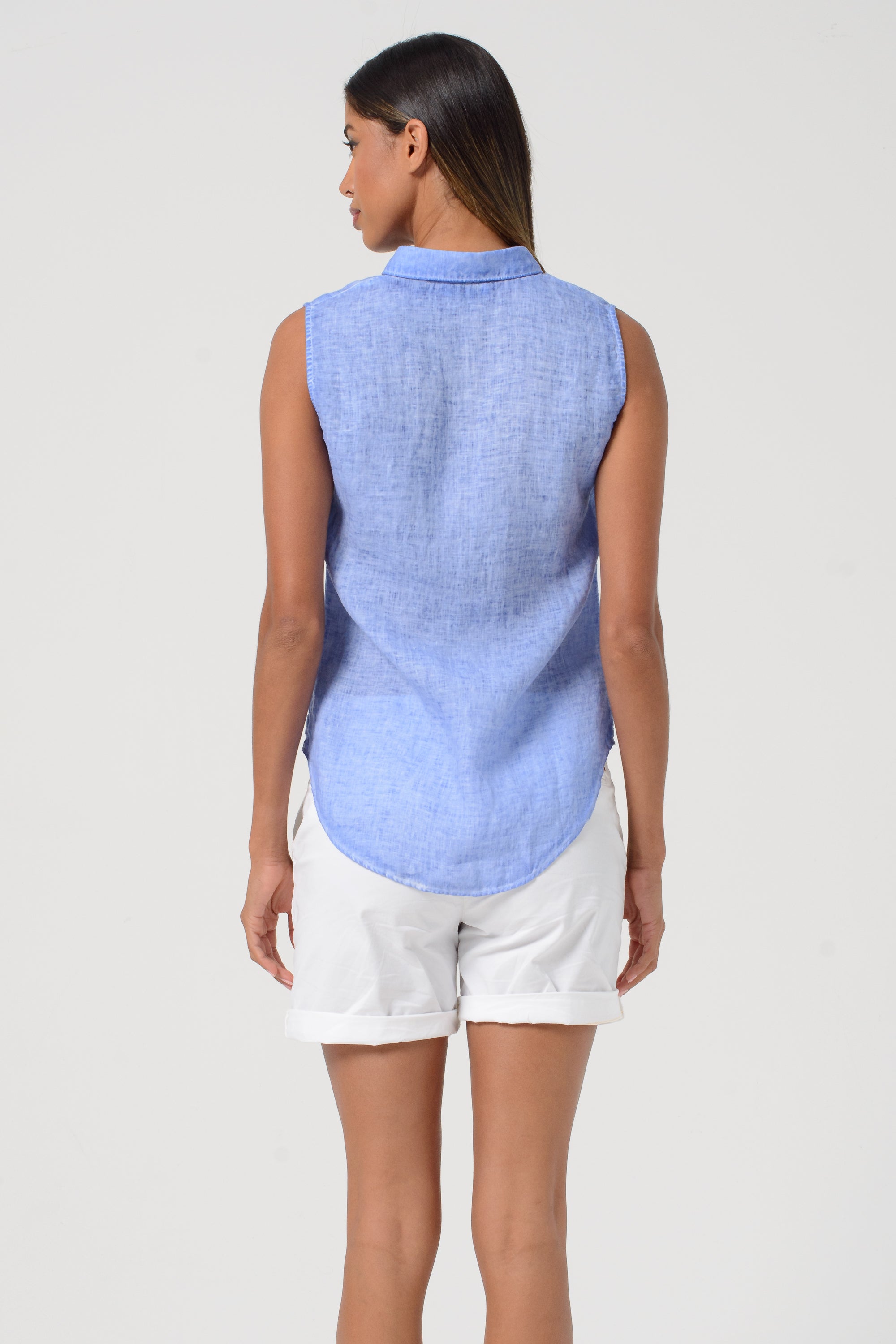 Camy Linen Blouse - Bay