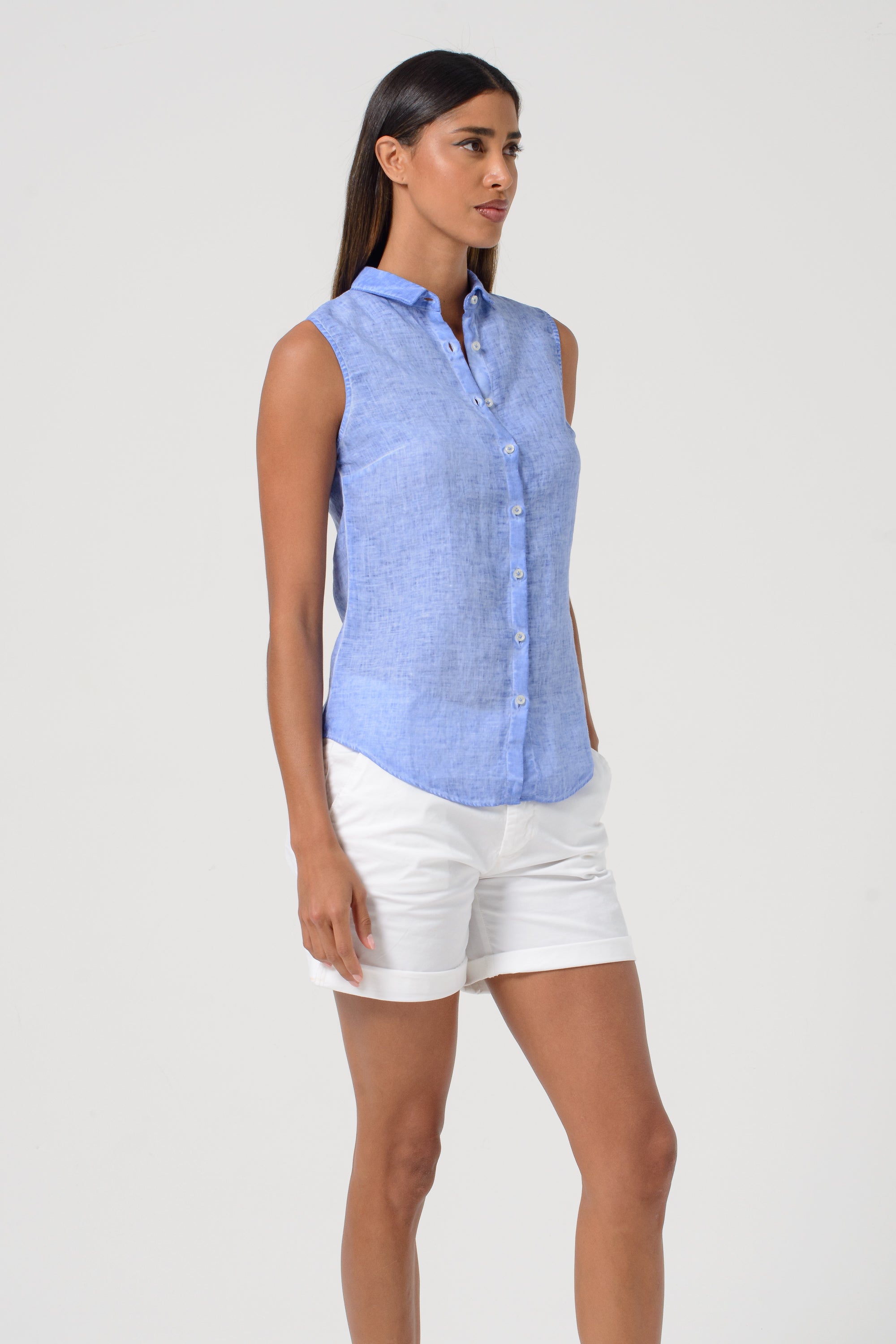 Camy Linen Blouse - Bay