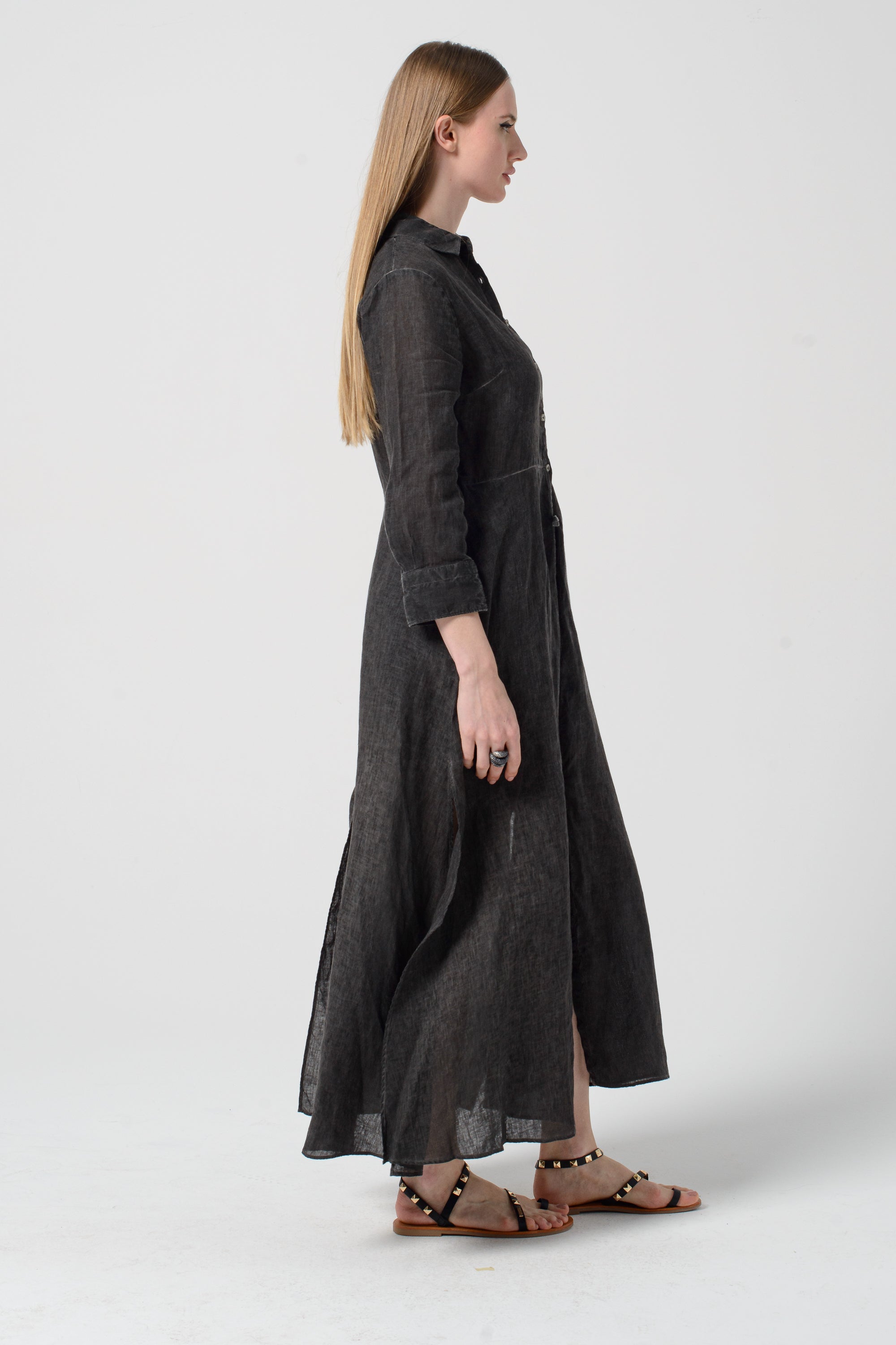 Brooke Linen Shirtdress - Tonga