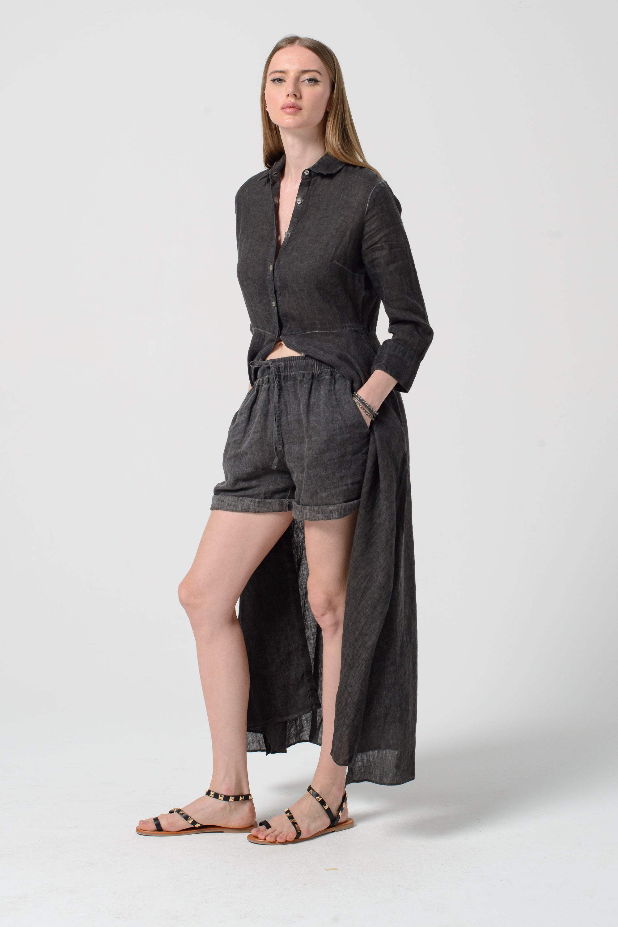 Brooke Linen Shirtdress - Tonga