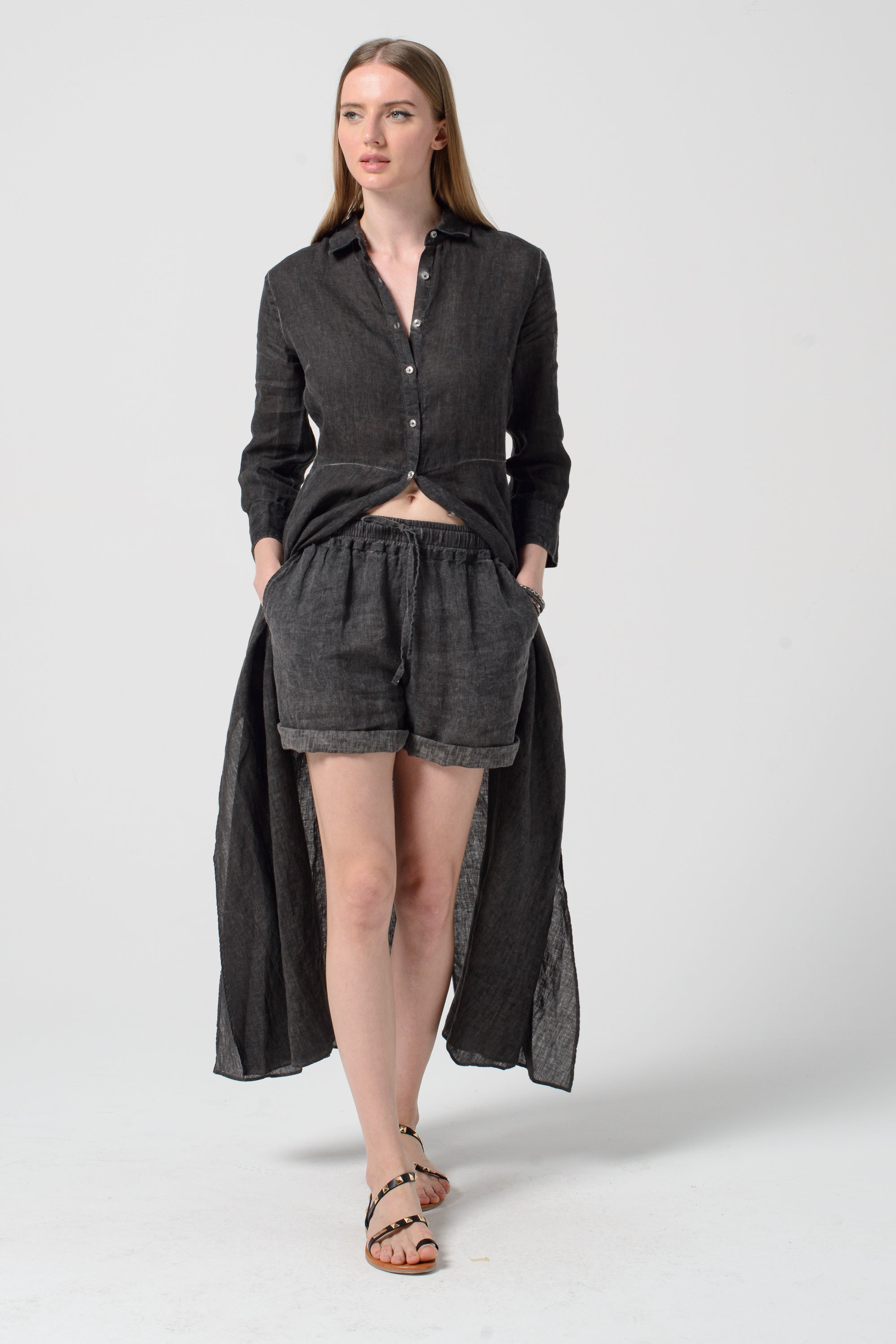 Brooke Linen Shirtdress - Tonga