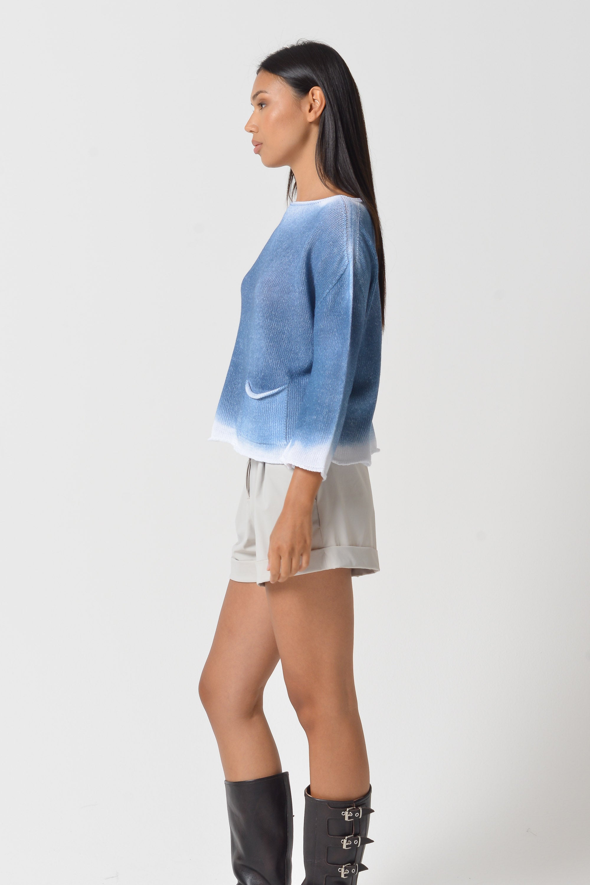 Sofia Knit in Spray Art - Profondo