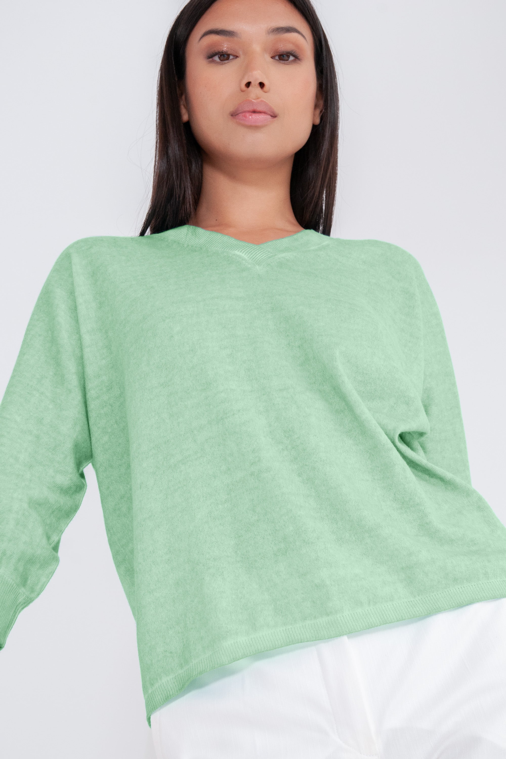 Anna V-Neck - Mint