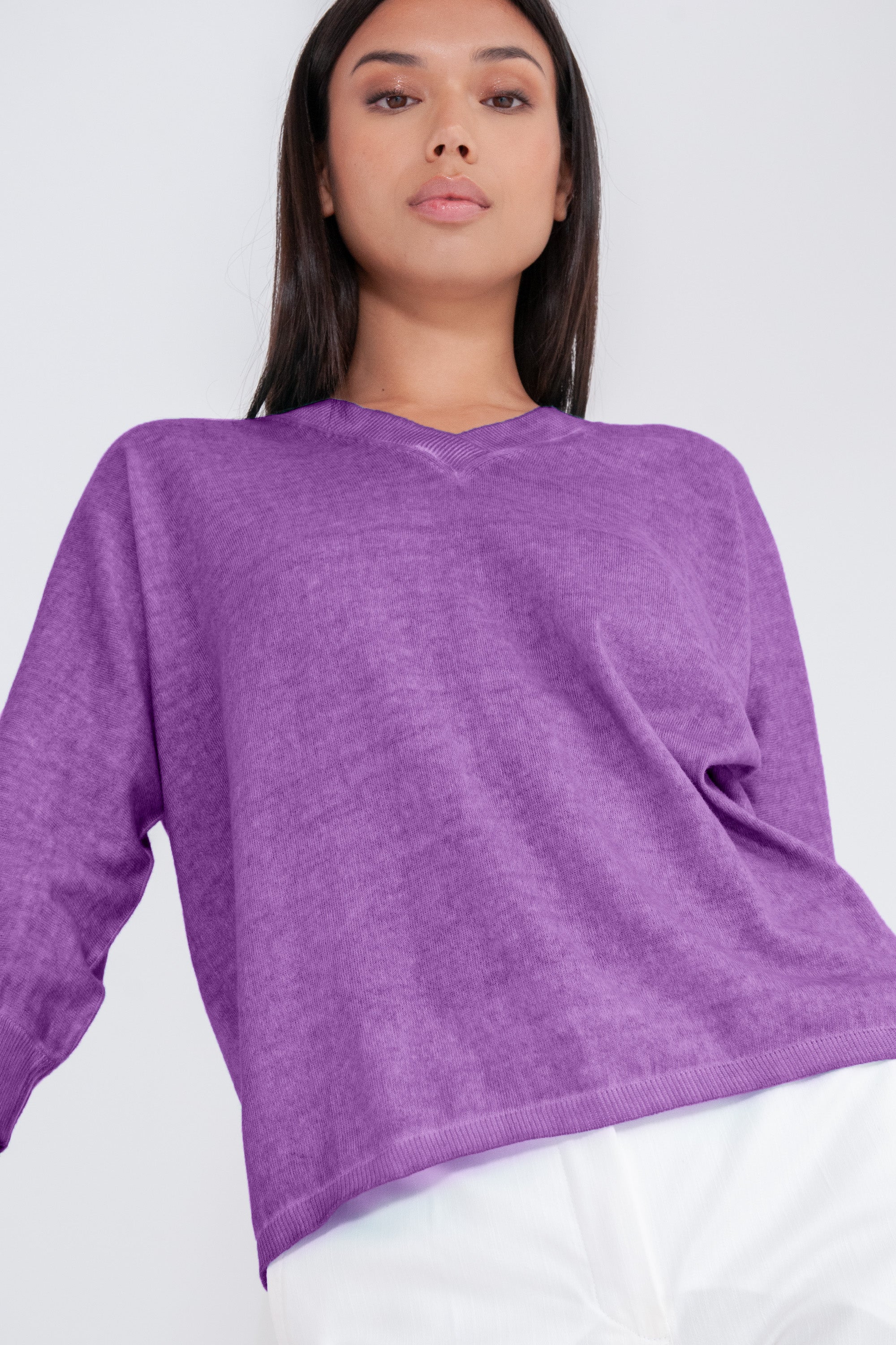 Anna V-Neck - Morado