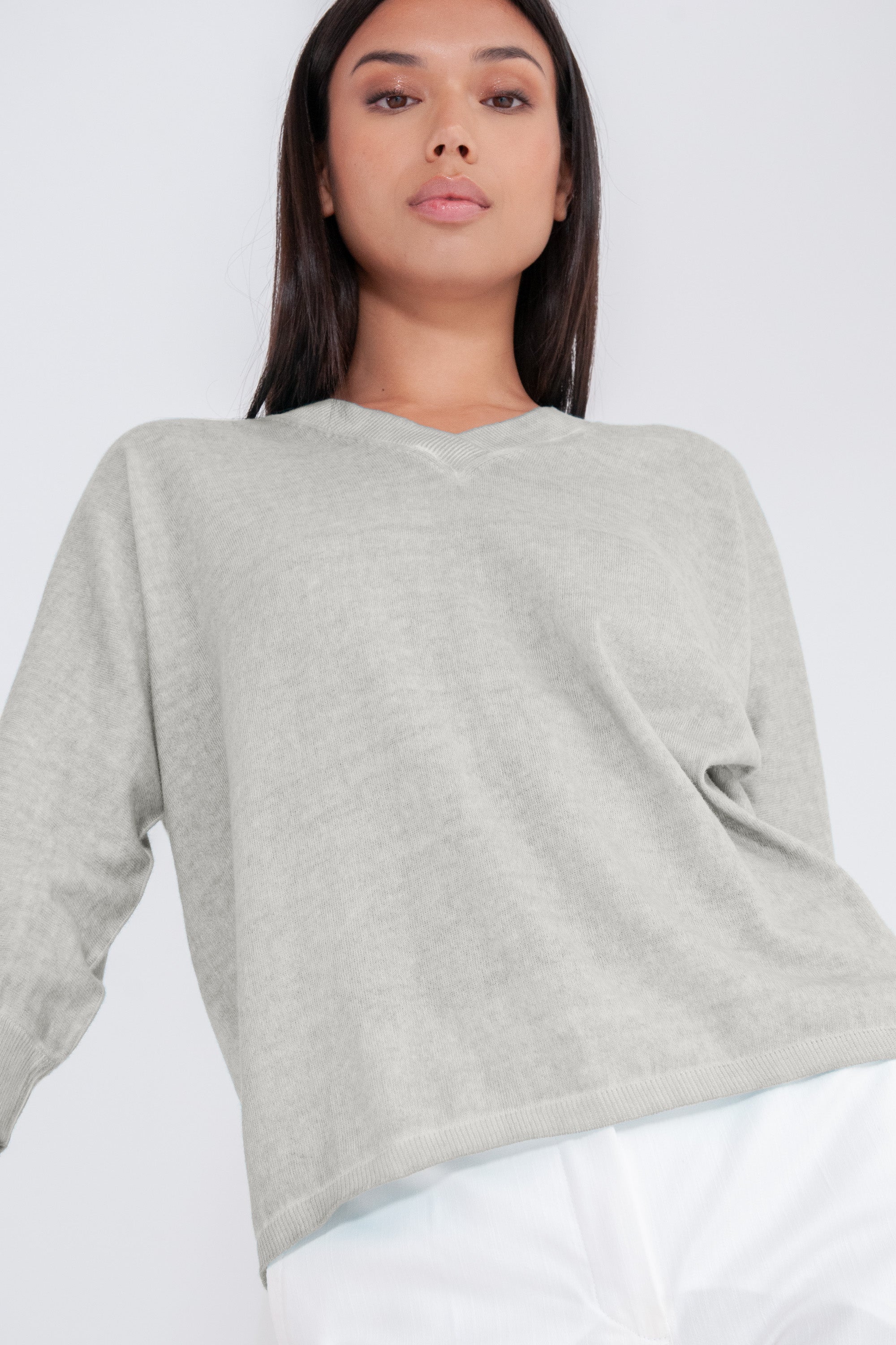 Anna V-Neck - Platino