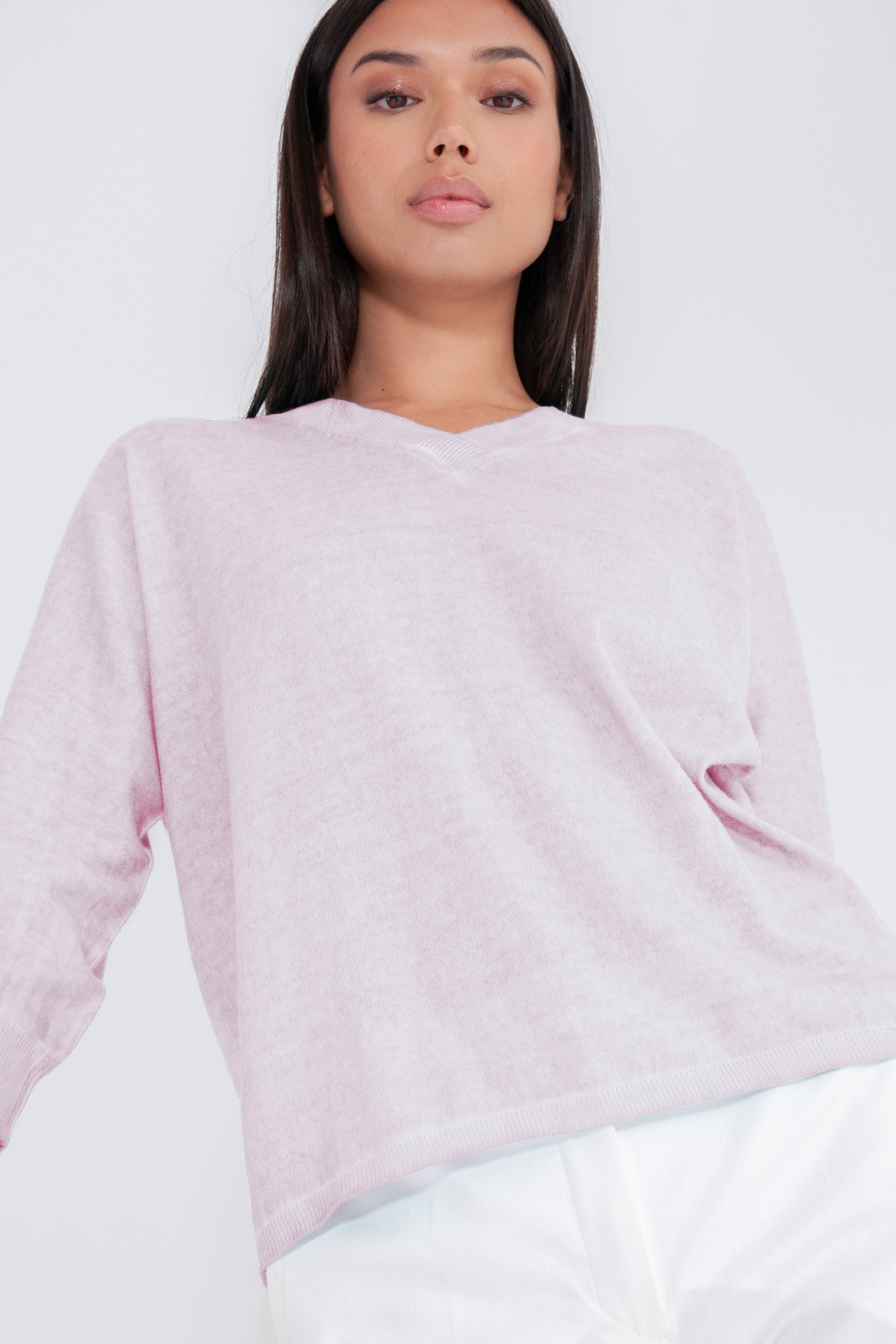 Anna V-Neck - Rose