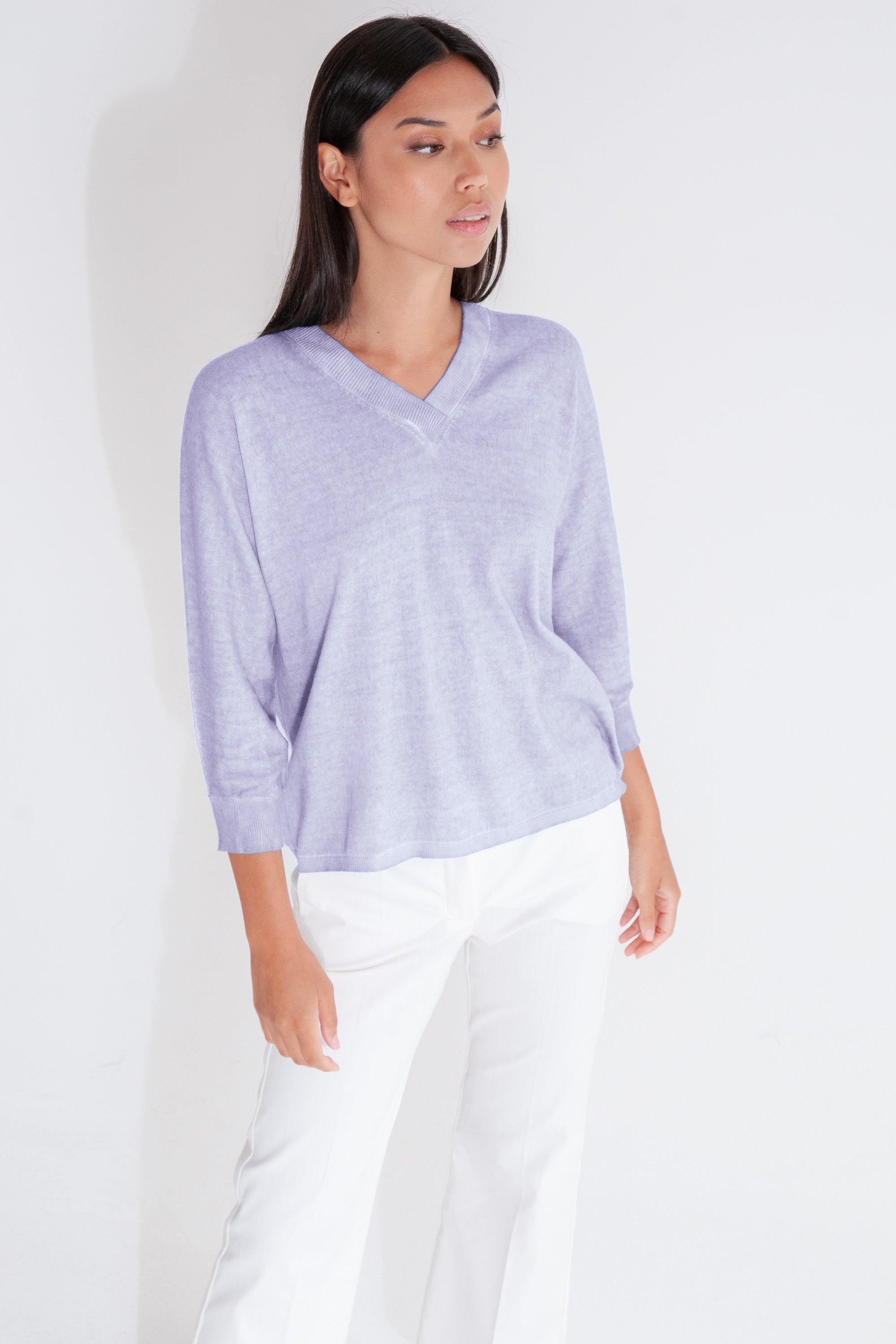 Anna V-Neck - Lilac