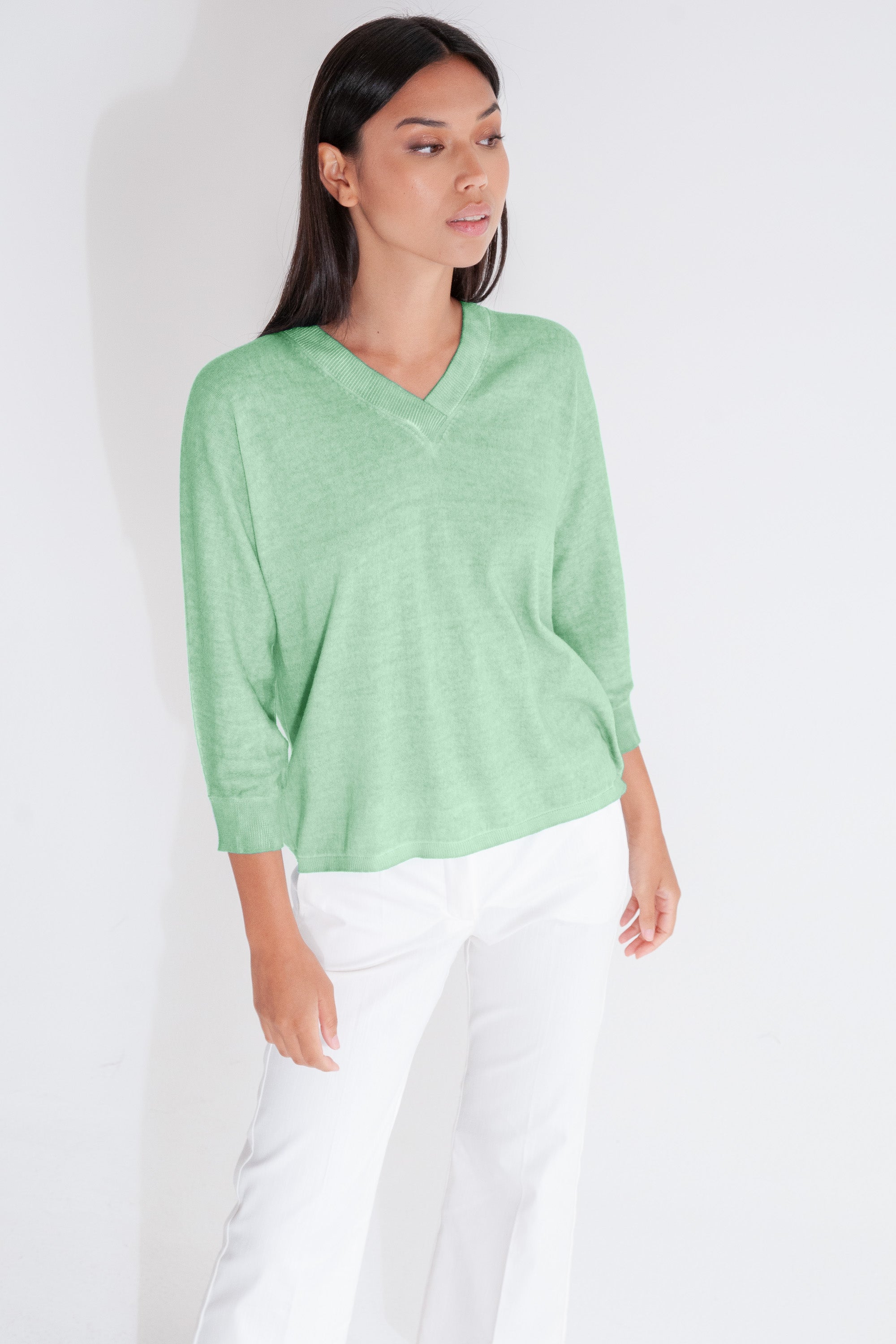 Anna V-Neck - Mint