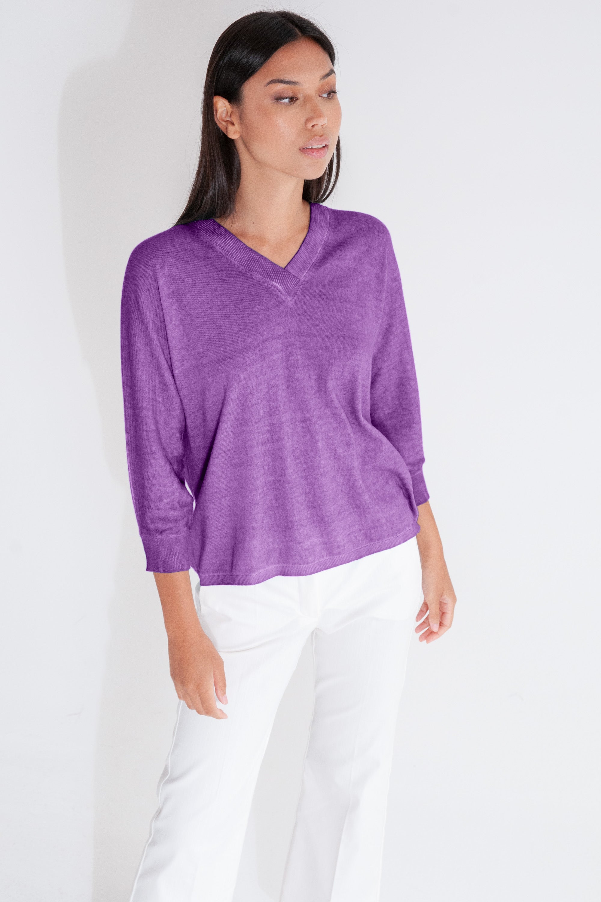 Anna V-Neck - Morado