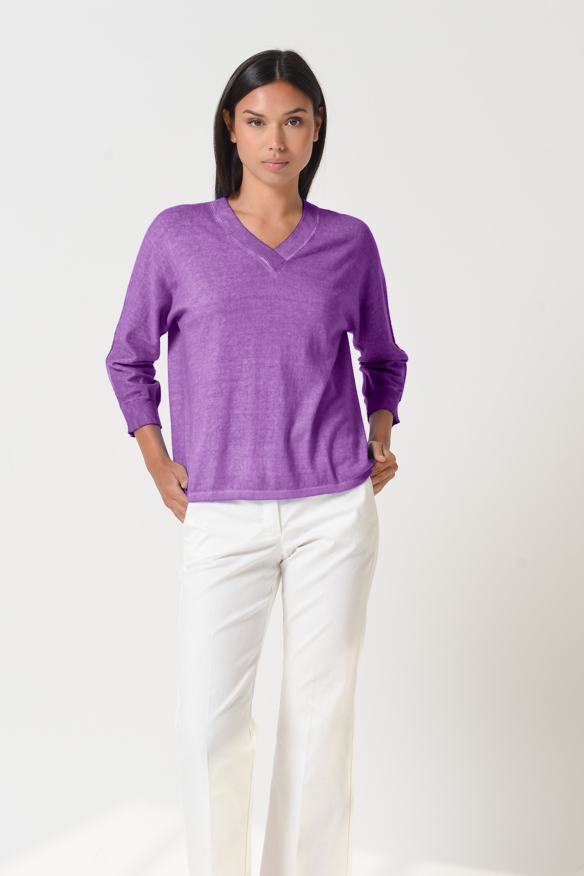 Anna V-Neck - Morado