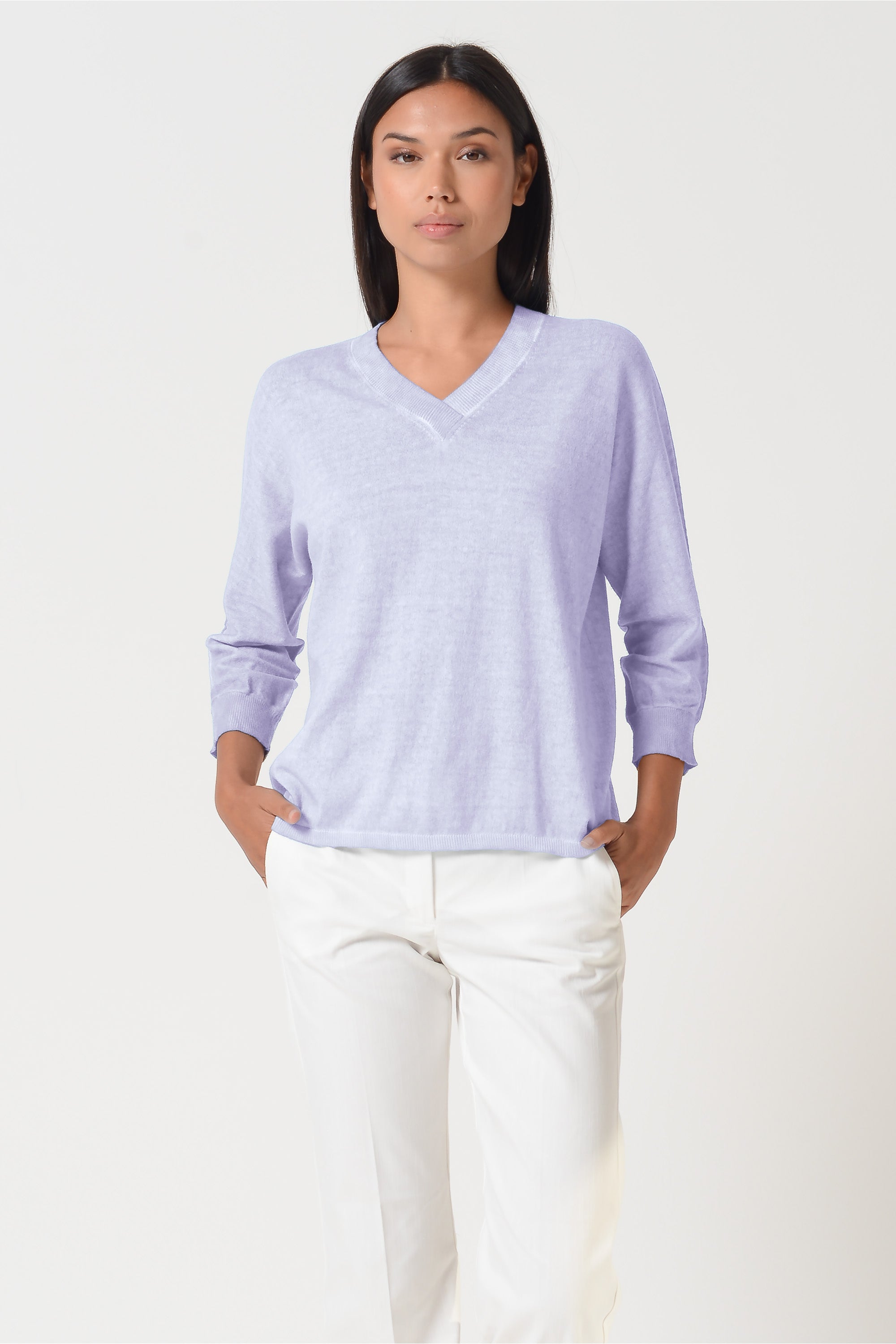 Anna V-Neck - Lilac