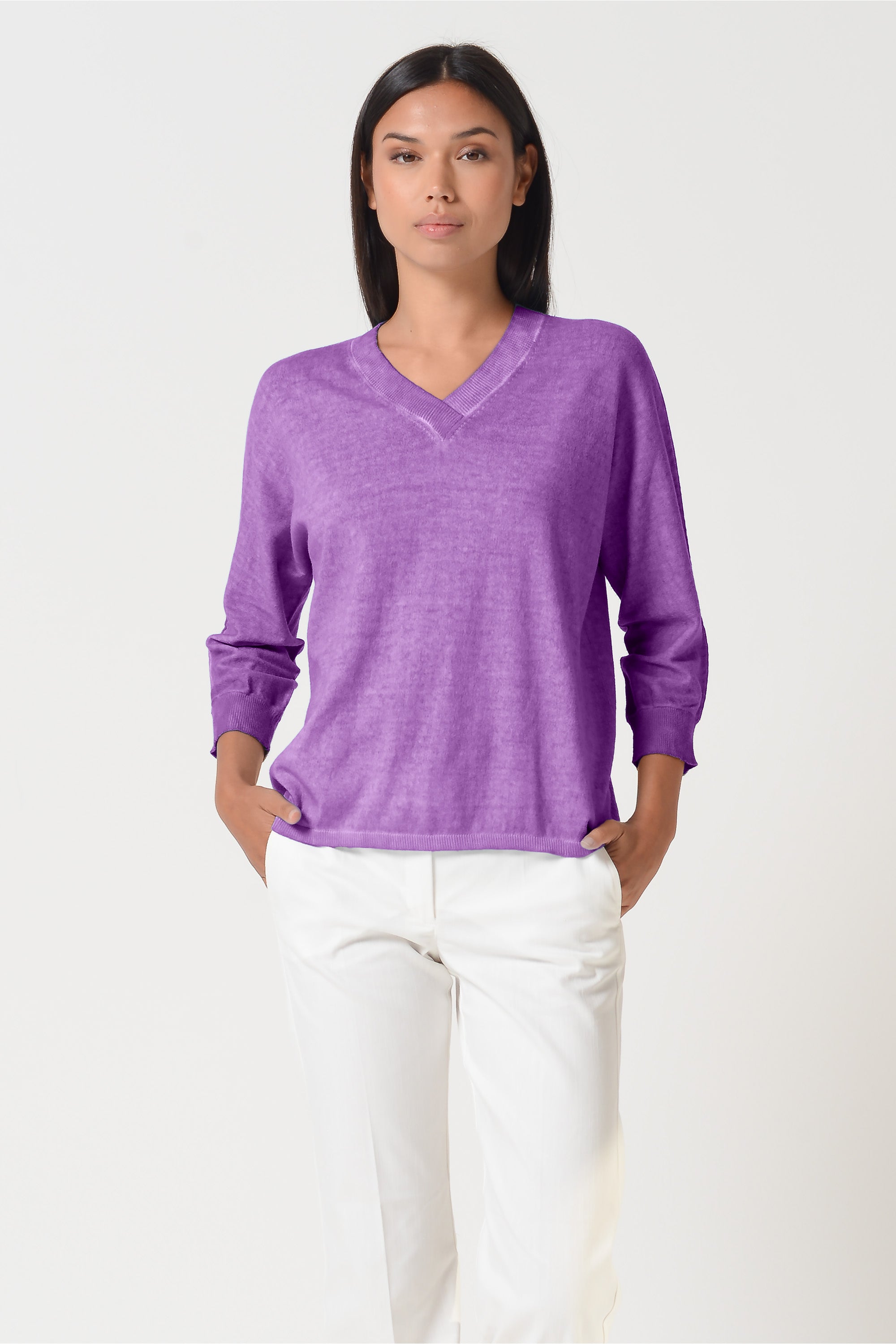Anna V-Neck - Morado