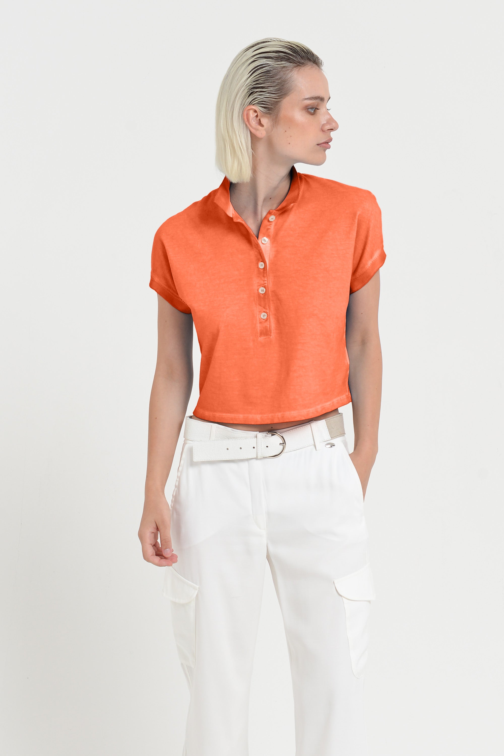 Crop Polo - Spritz
