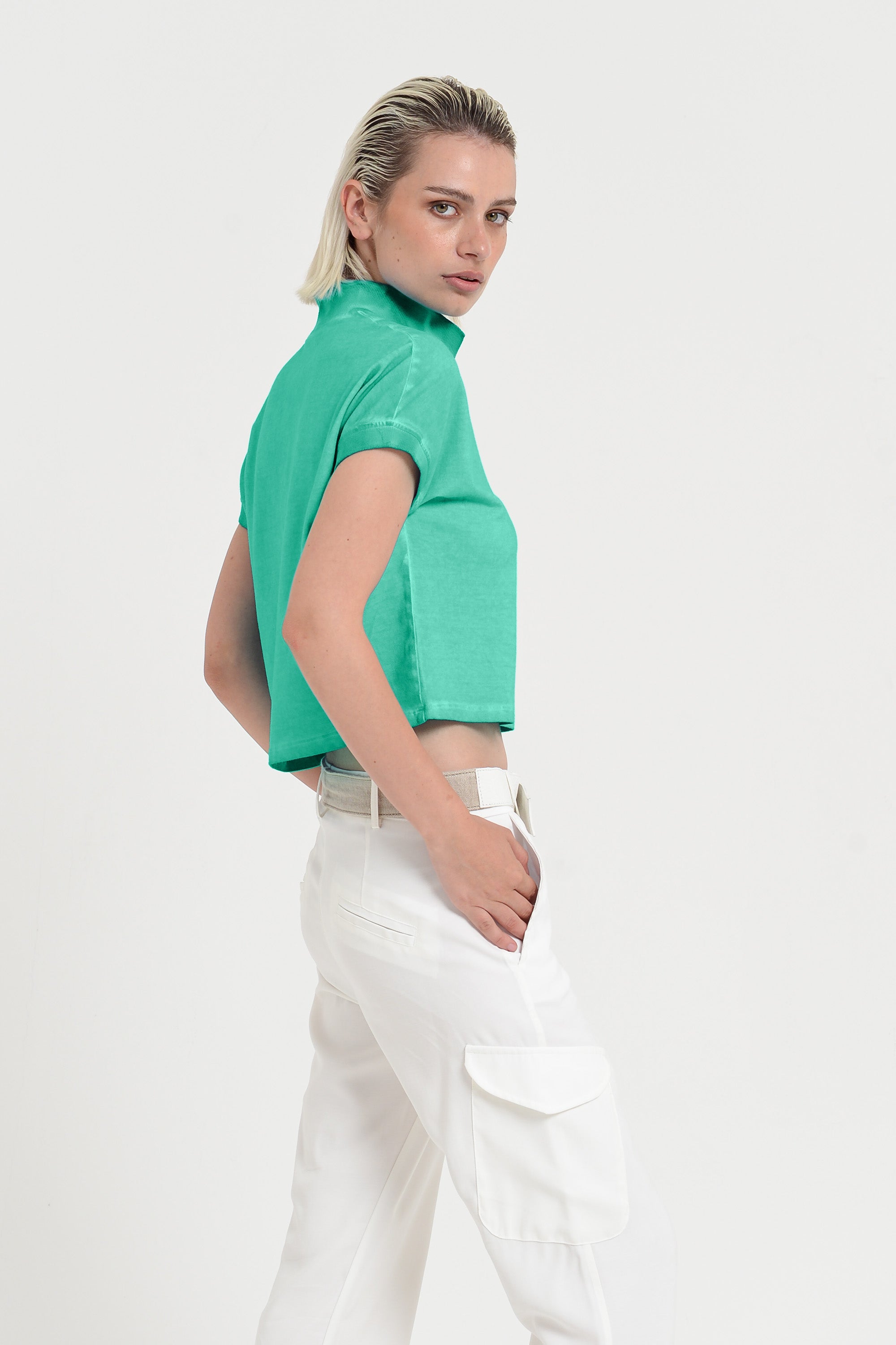 Crop Polo - Women's Cropped Polo Shirt - Jungle