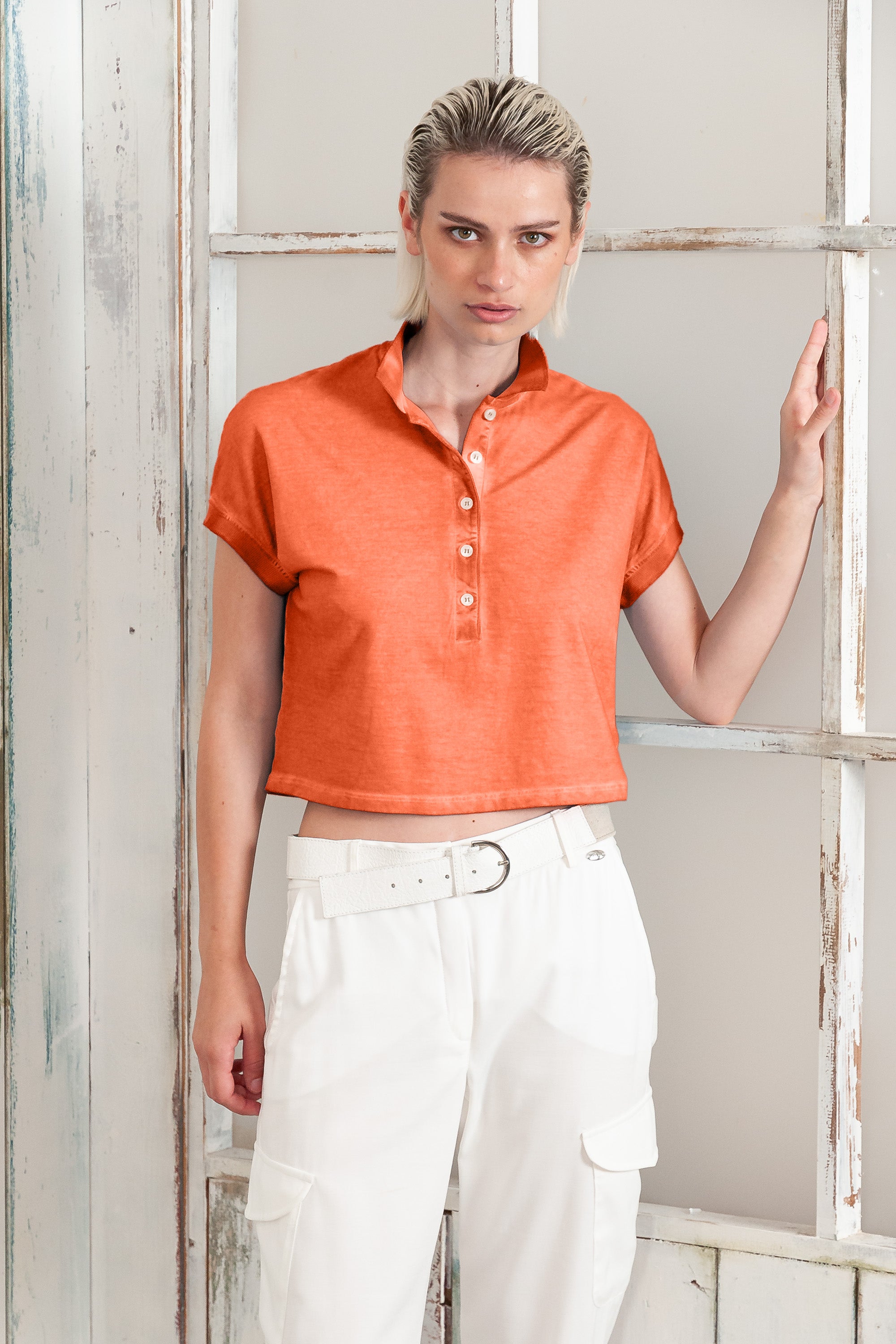 Crop Polo - Spritz