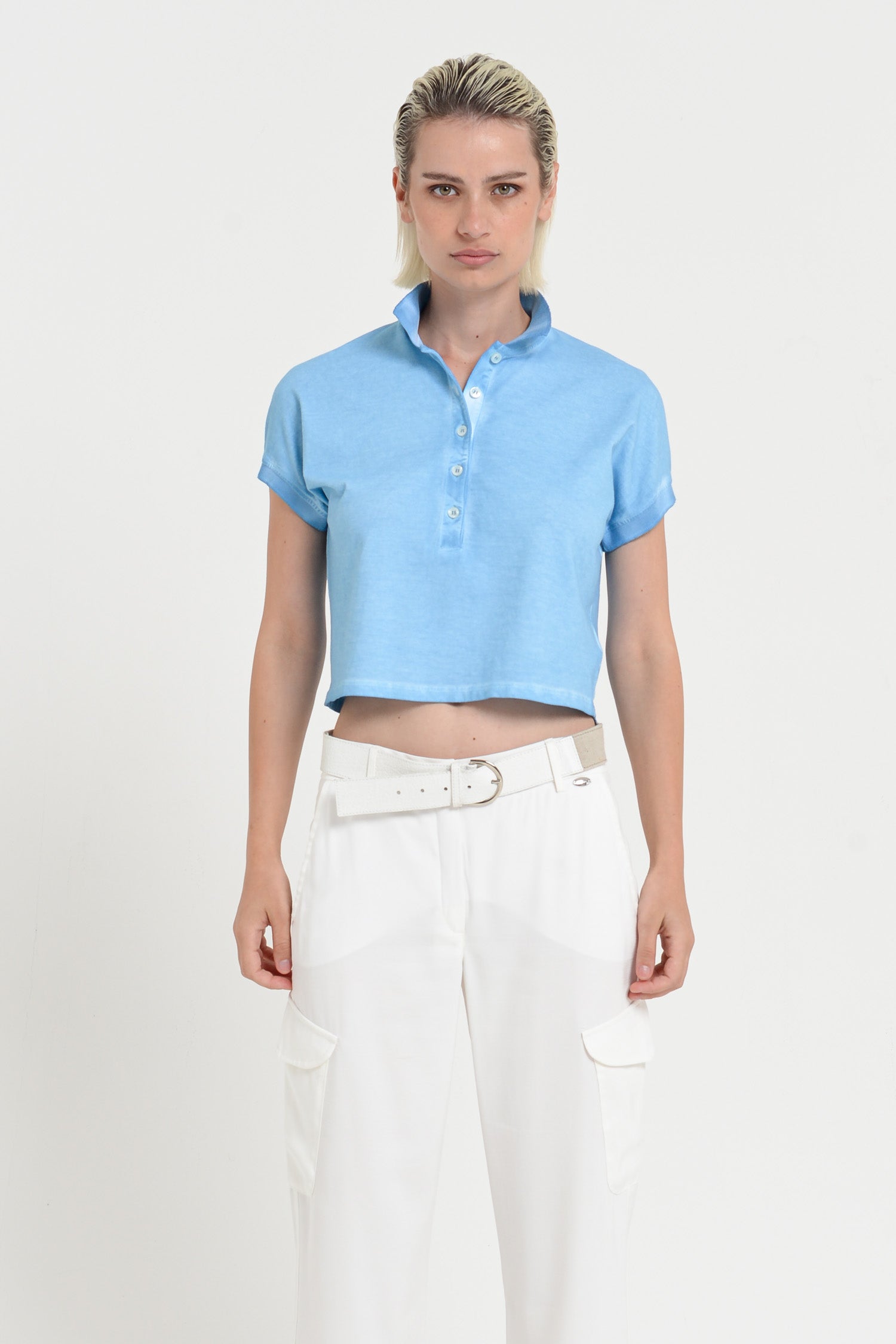 Crop Polo - Women's Cropped Polo Shirt - Viking