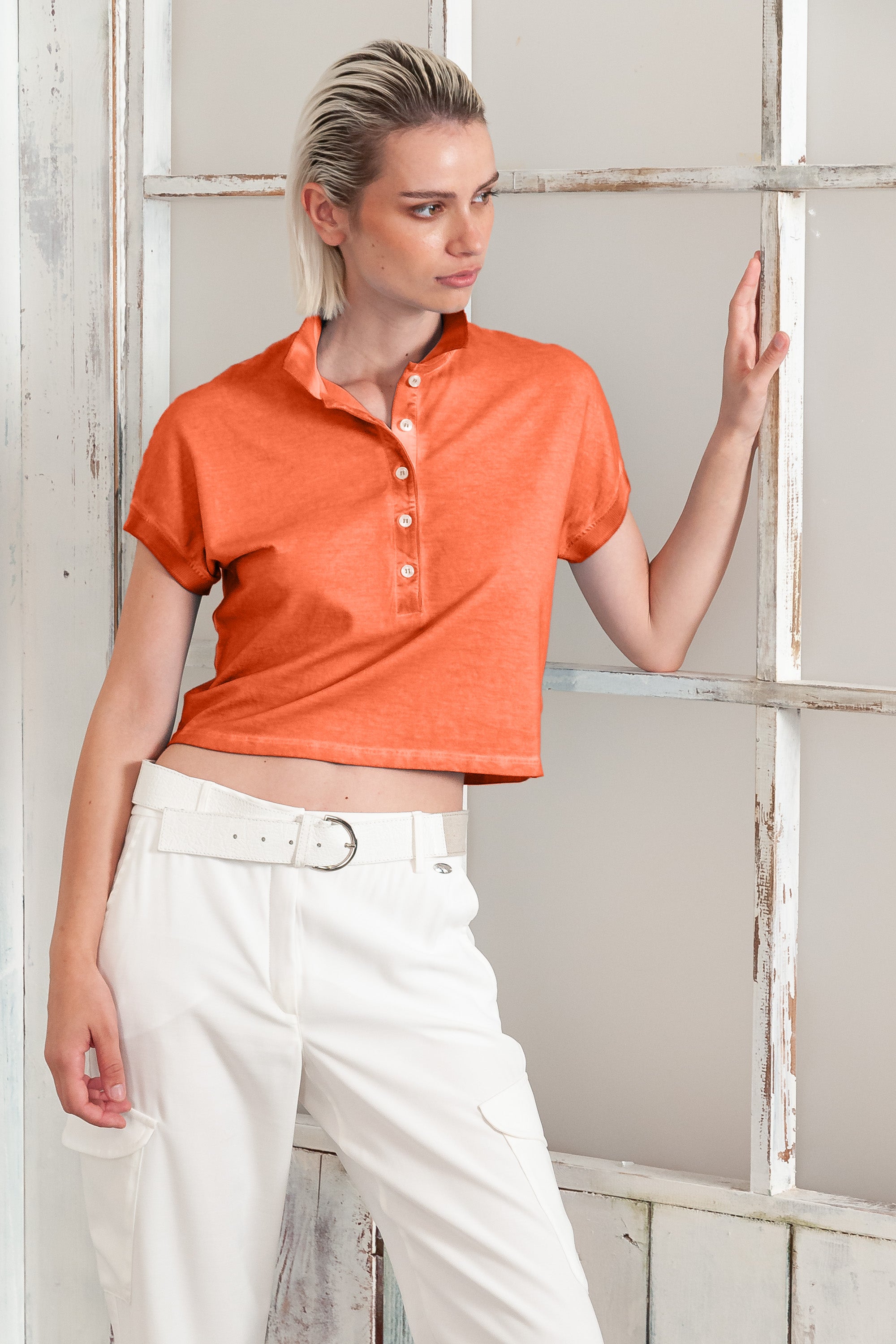 Crop Polo - Spritz