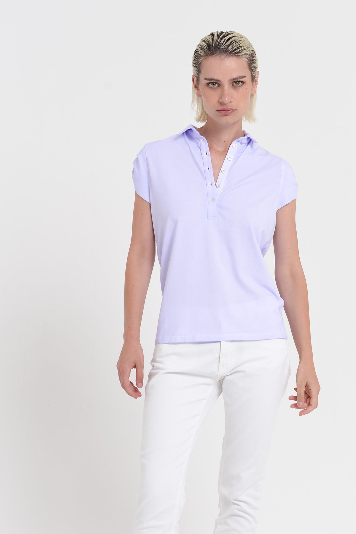 Stanley Polo - Women's Cotton Polo Shirt - Lilac