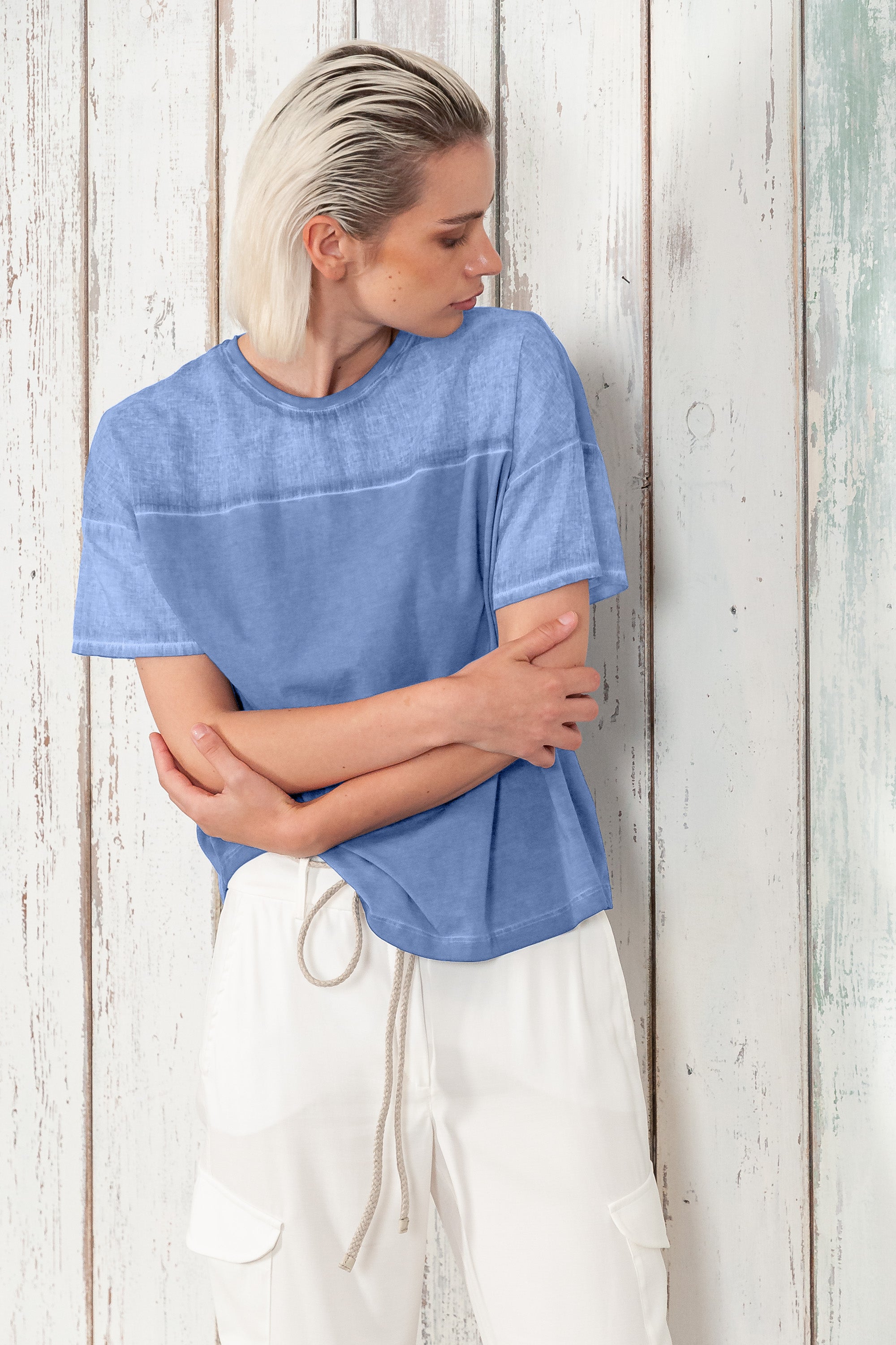 Sunset T-Shirt - Women's Crewneck Cotton T-Shirt - Bay