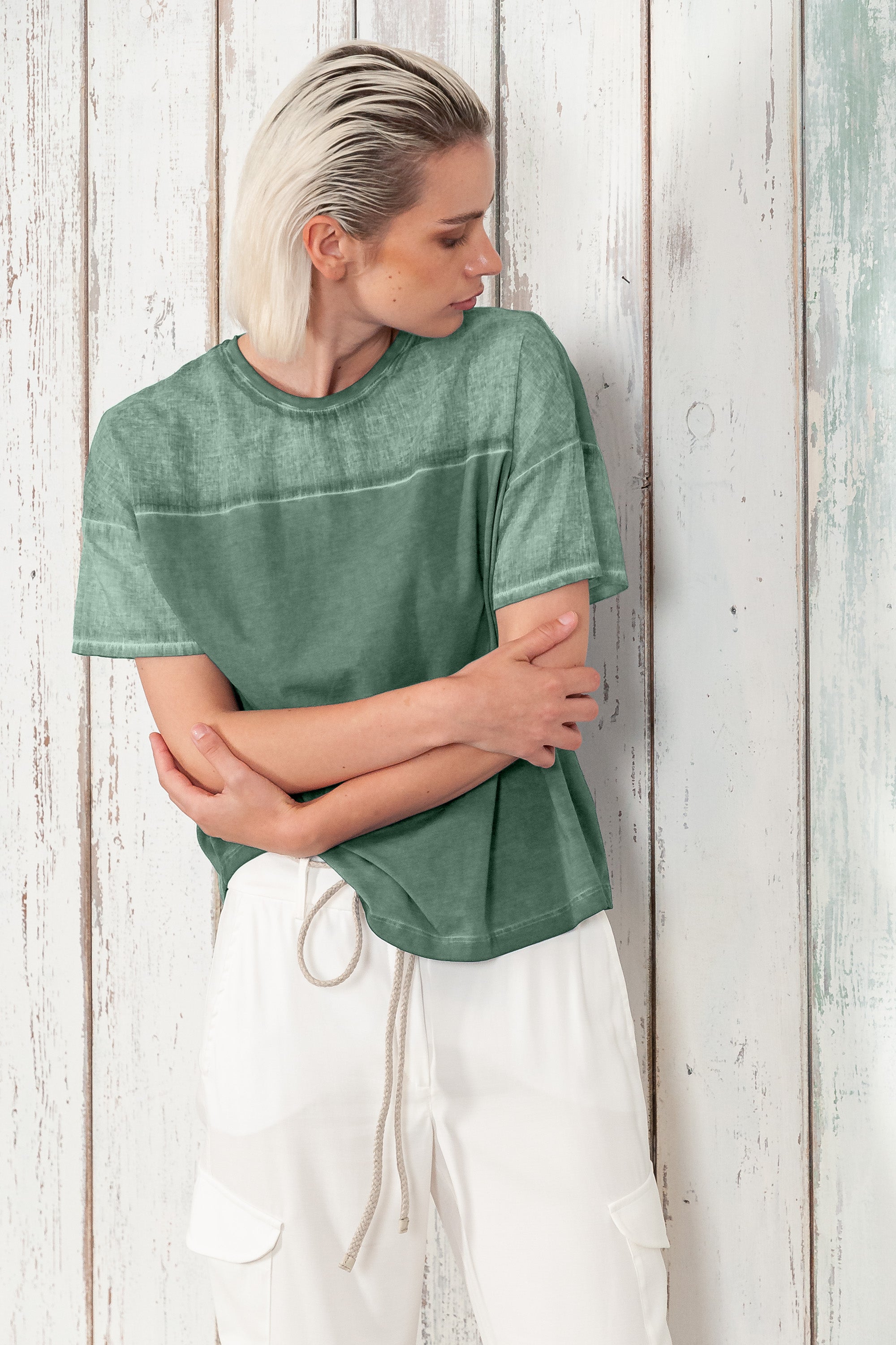 Sunset T-Shirt - Women's Crewneck Cotton T-Shirt - Juniper