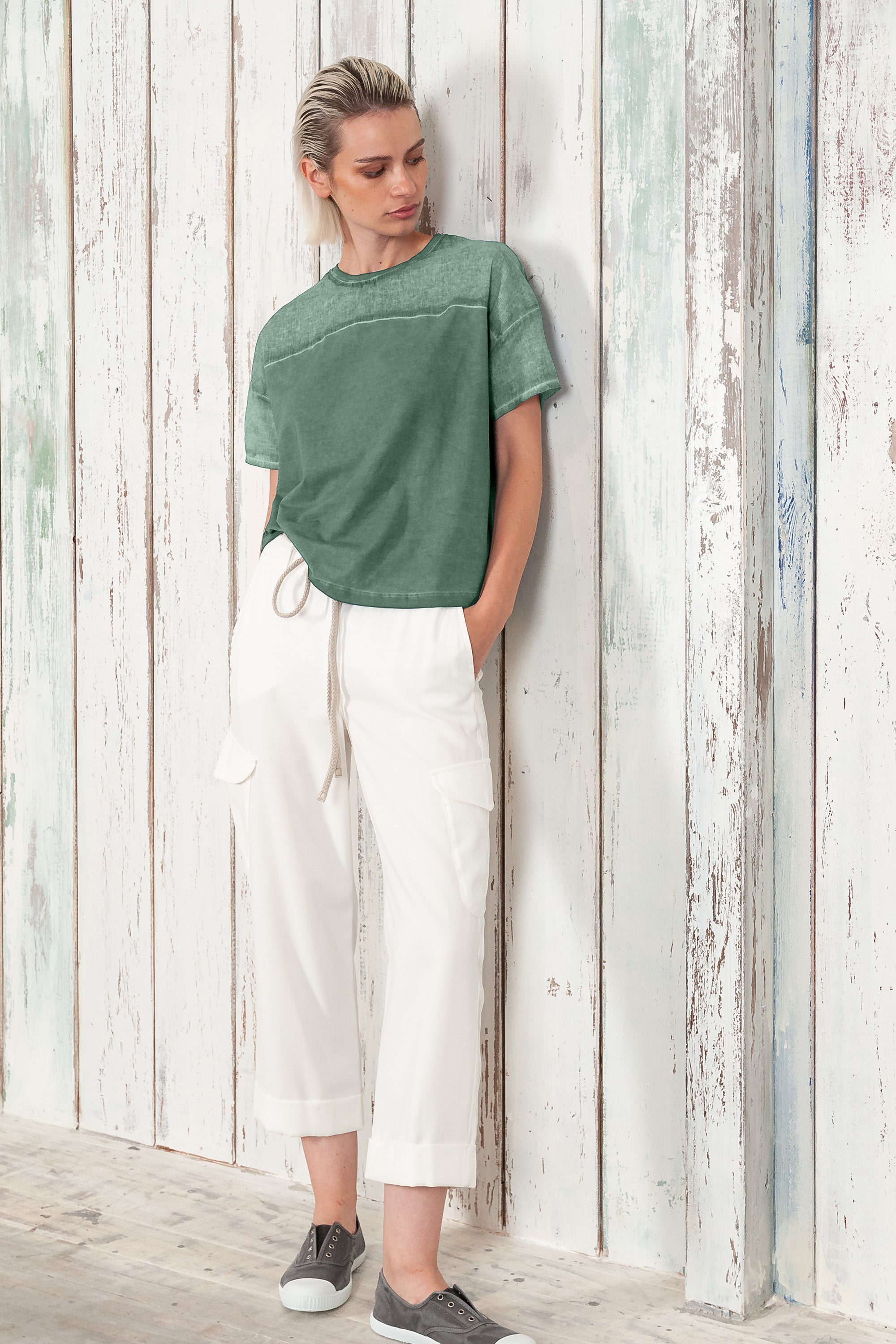 Sunset T-Shirt - Women's Crewneck Cotton T-Shirt - Juniper