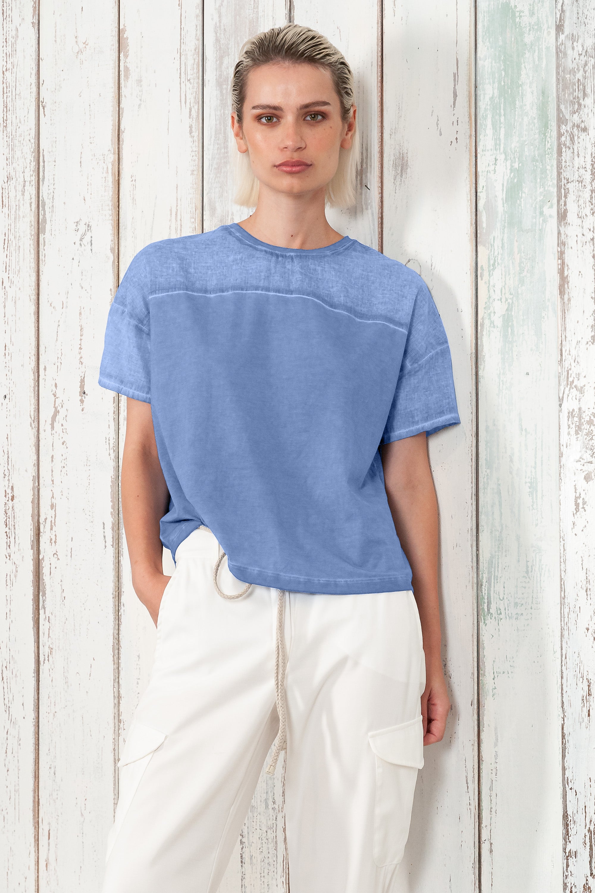 Sunset T-Shirt - Women's Crewneck Cotton T-Shirt - Bay