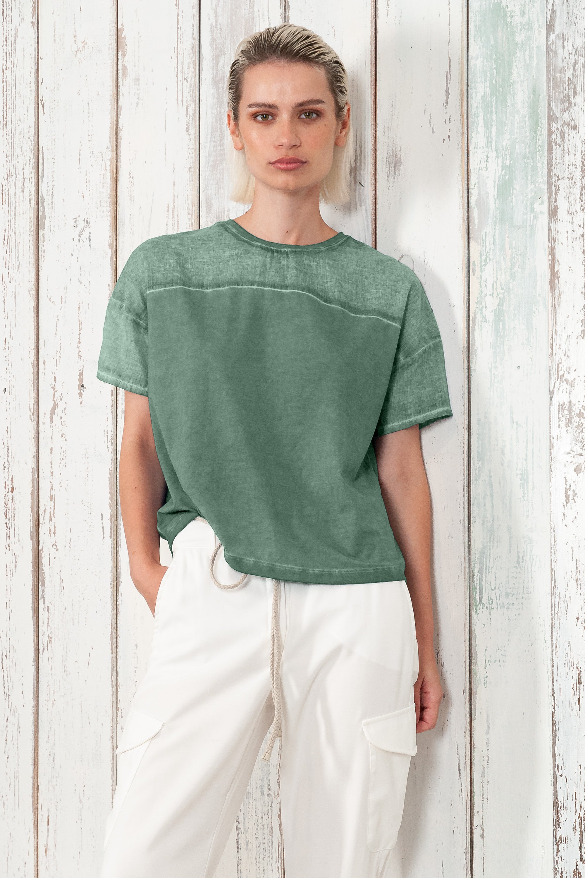 Sunset T-Shirt - Women's Crewneck Cotton T-Shirt - Juniper