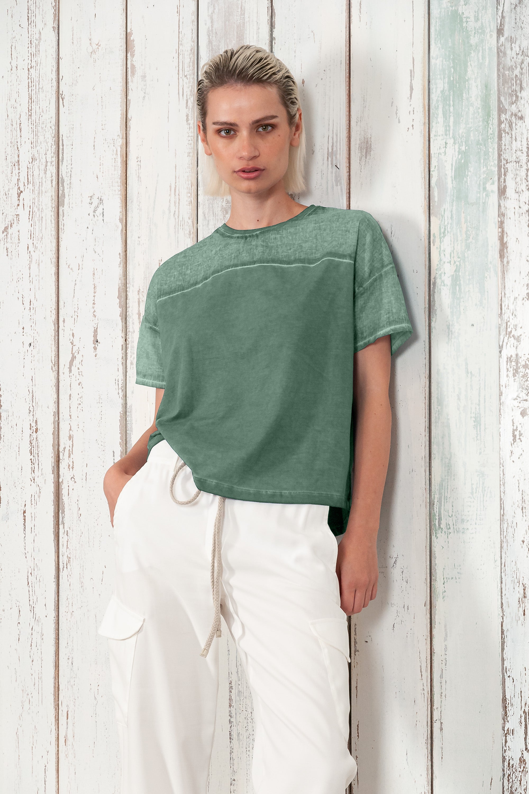 Sunset T-Shirt - Women's Crewneck Cotton T-Shirt - Juniper