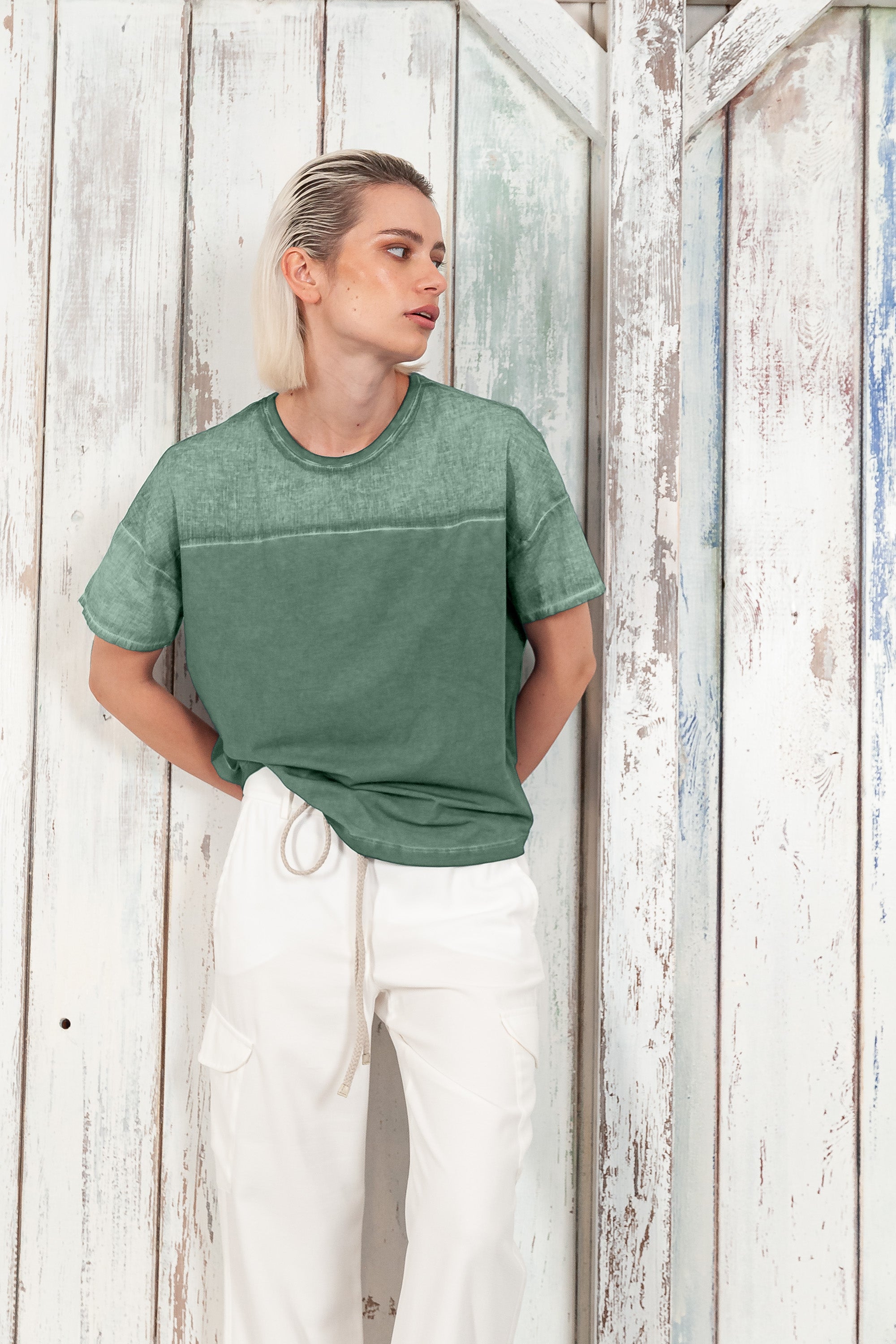 Sunset T-Shirt - Women's Crewneck Cotton T-Shirt - Juniper