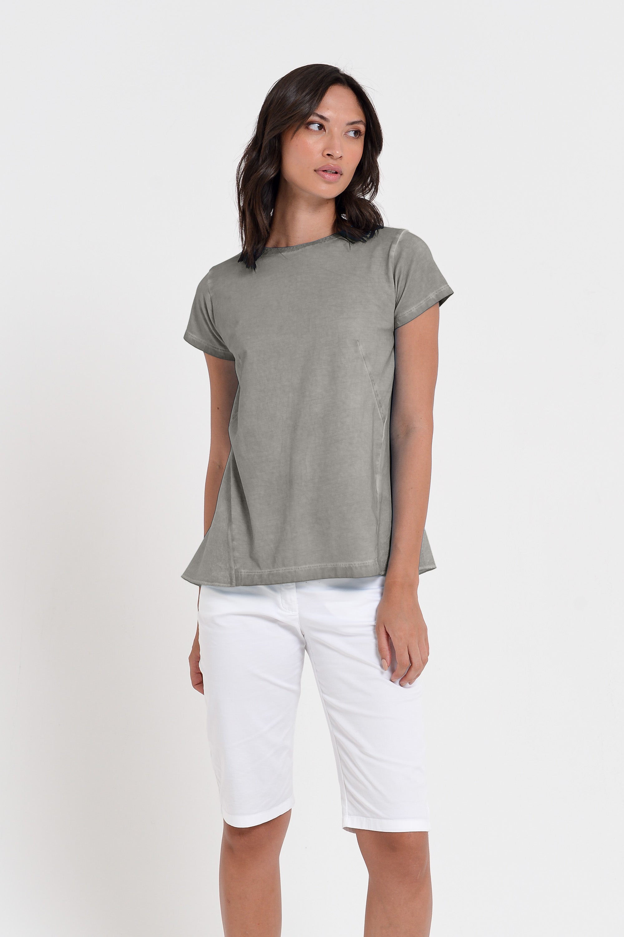 Flashback T-Shirt - Women's Stretchy Cotton T-Shirt - Dolphin